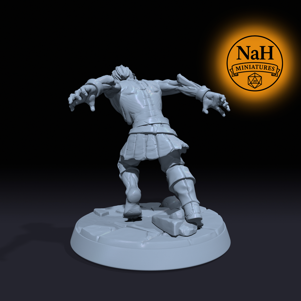 Sprintjaw | Zombie Walker Rusher miniature for D&D, Pathfinder | TTRPG Mini