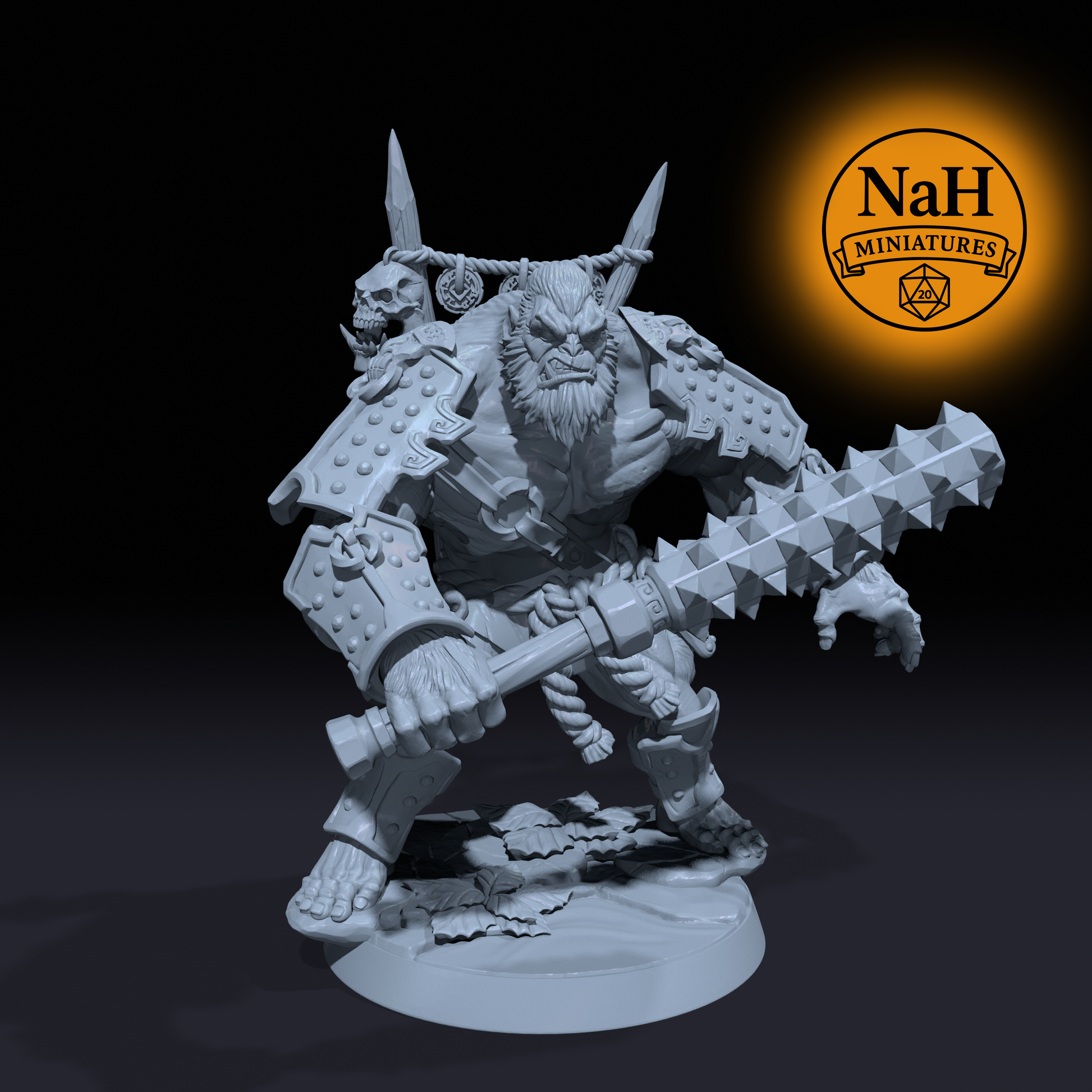 Gorazen, Guardian of the Dragon Shrine | Vanara Wukong Guardian miniature for D&D, Pathfinder | TTRPG Mini