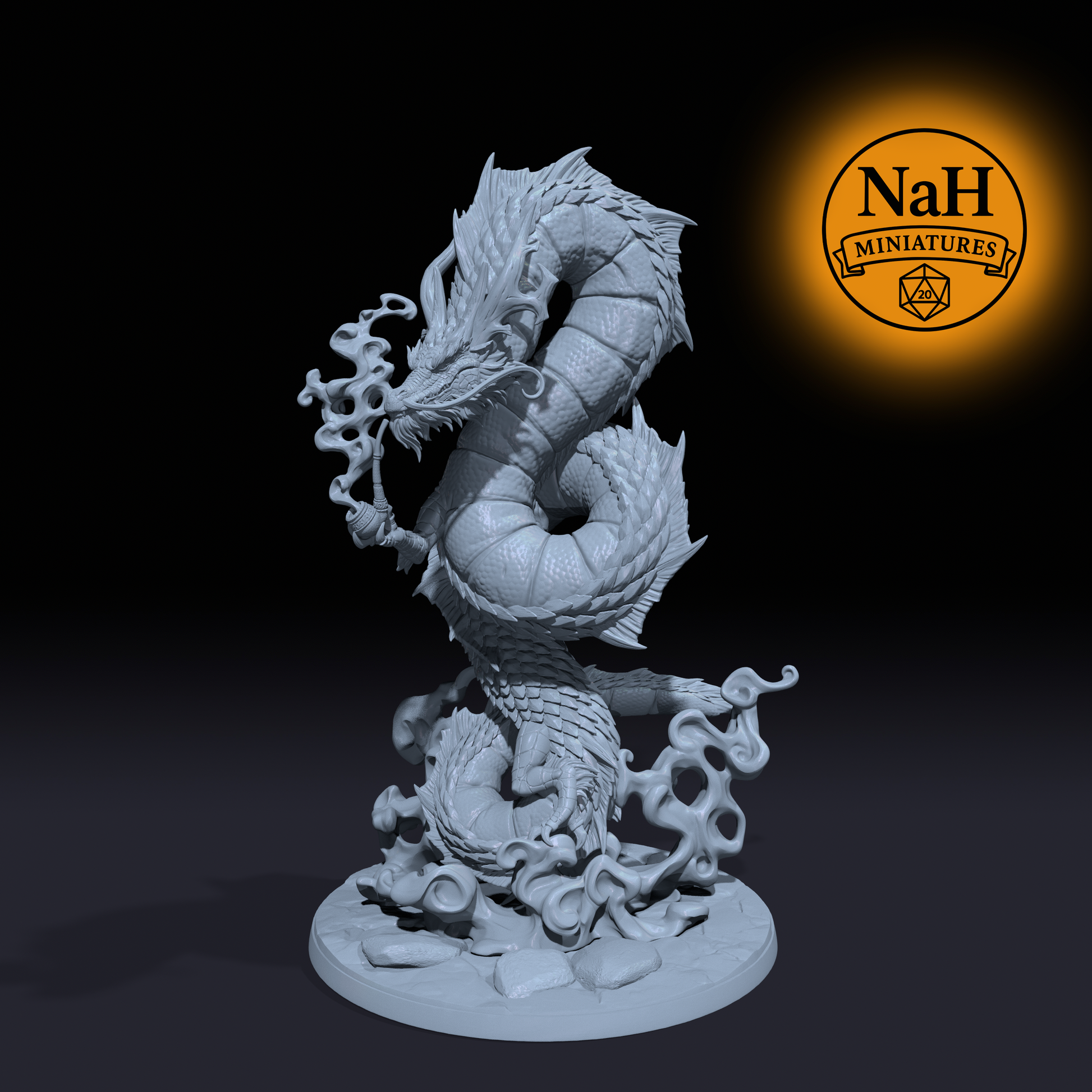 Zhaolun, Elder Spiritual Dragon | Shenlong Wukong Dragon Boss miniature for D&D, Pathfinder | TTRPG Mini