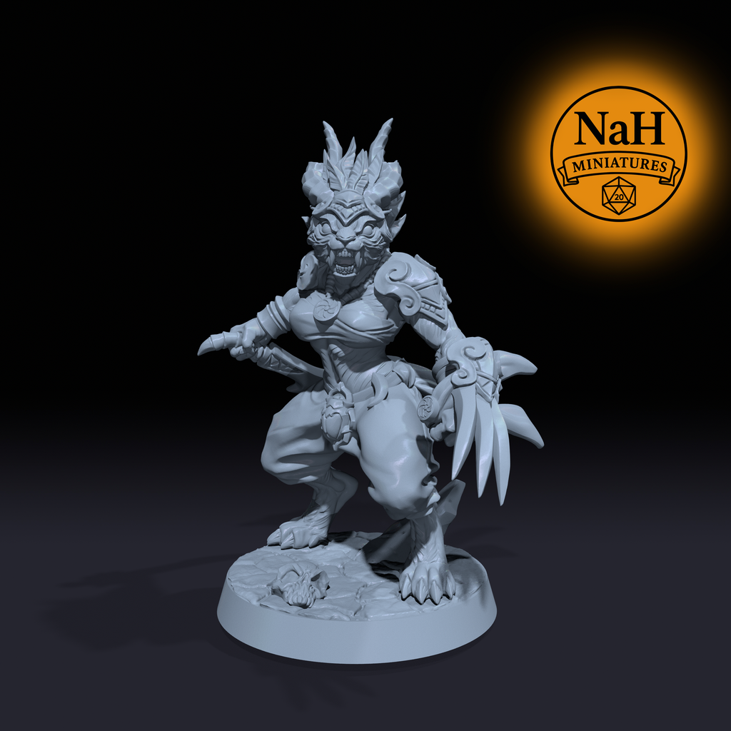 Rakshakin Headhunters Warriors | Rakshasa Warband miniatures for D&D, Pathfinder | TTRPG Mini