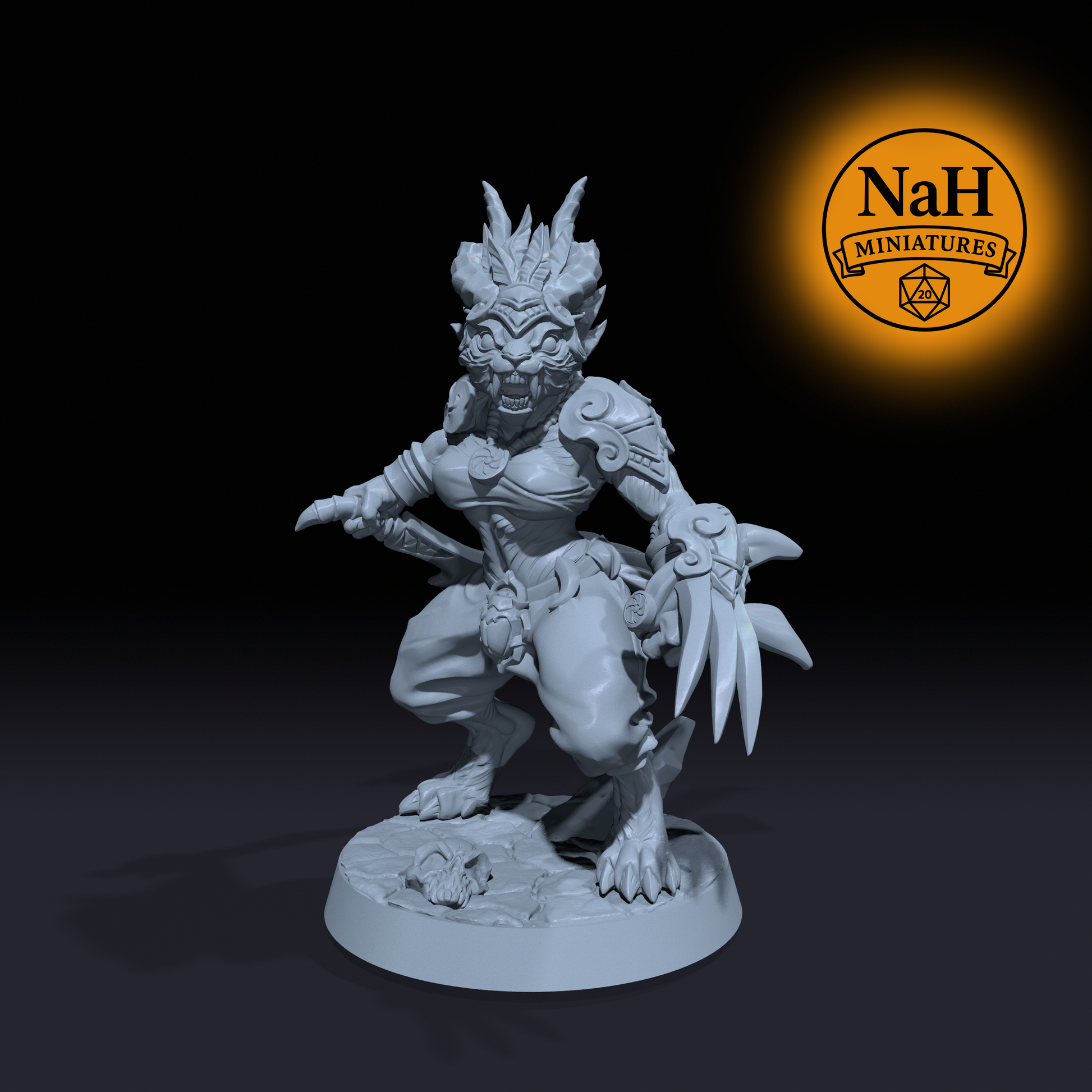 Rakshakin Headhunters Warriors | Rakshasa Warband miniatures for D&D, Pathfinder | TTRPG Mini