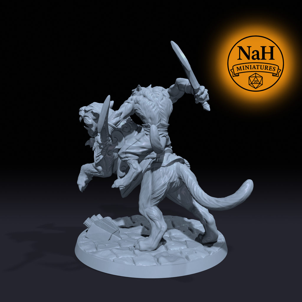 Zakhar Doommane | Rakshatiger Rider miniature for D&D, Pathfinder | TTRPG Mini