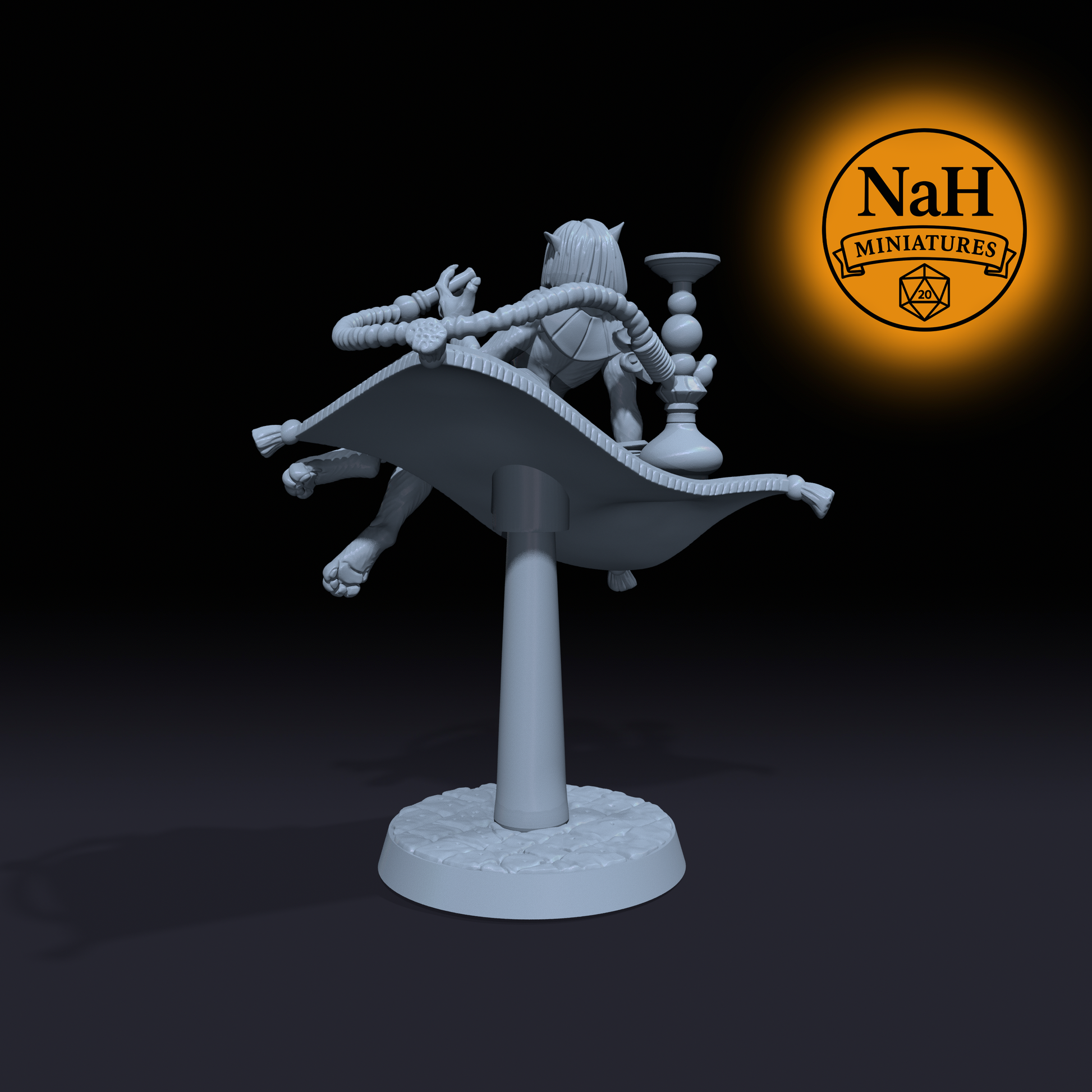 Princess Thamin, Skycarpet Enchantress | Rakshasa Sorcerer miniature for D&D, Pathfinder | TTRPG Mini