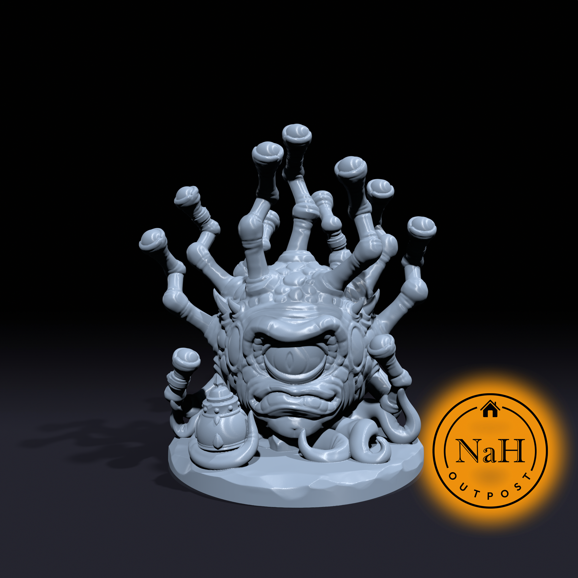 Oculus, the All-Seeing Overlord | Abomination Crime Lord | Eye Tyrant Holder Miniature for Tabletop games like D&D and War Gaming