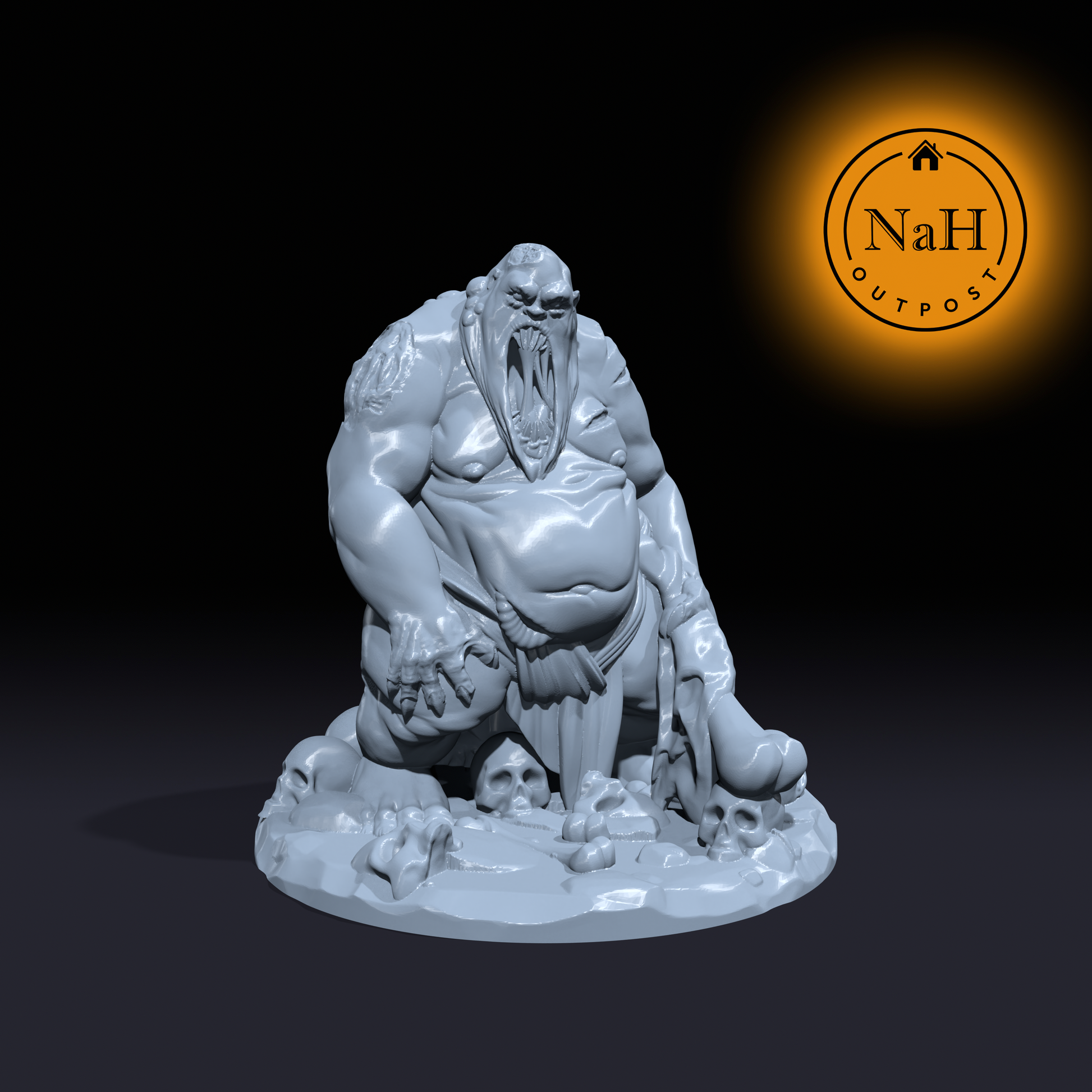 Gorvash, the Endless Hunger | Nabasu, Gluttony Demon | Gluttonous Dead | Miniature for Tabletop games like D&D and War Gaming