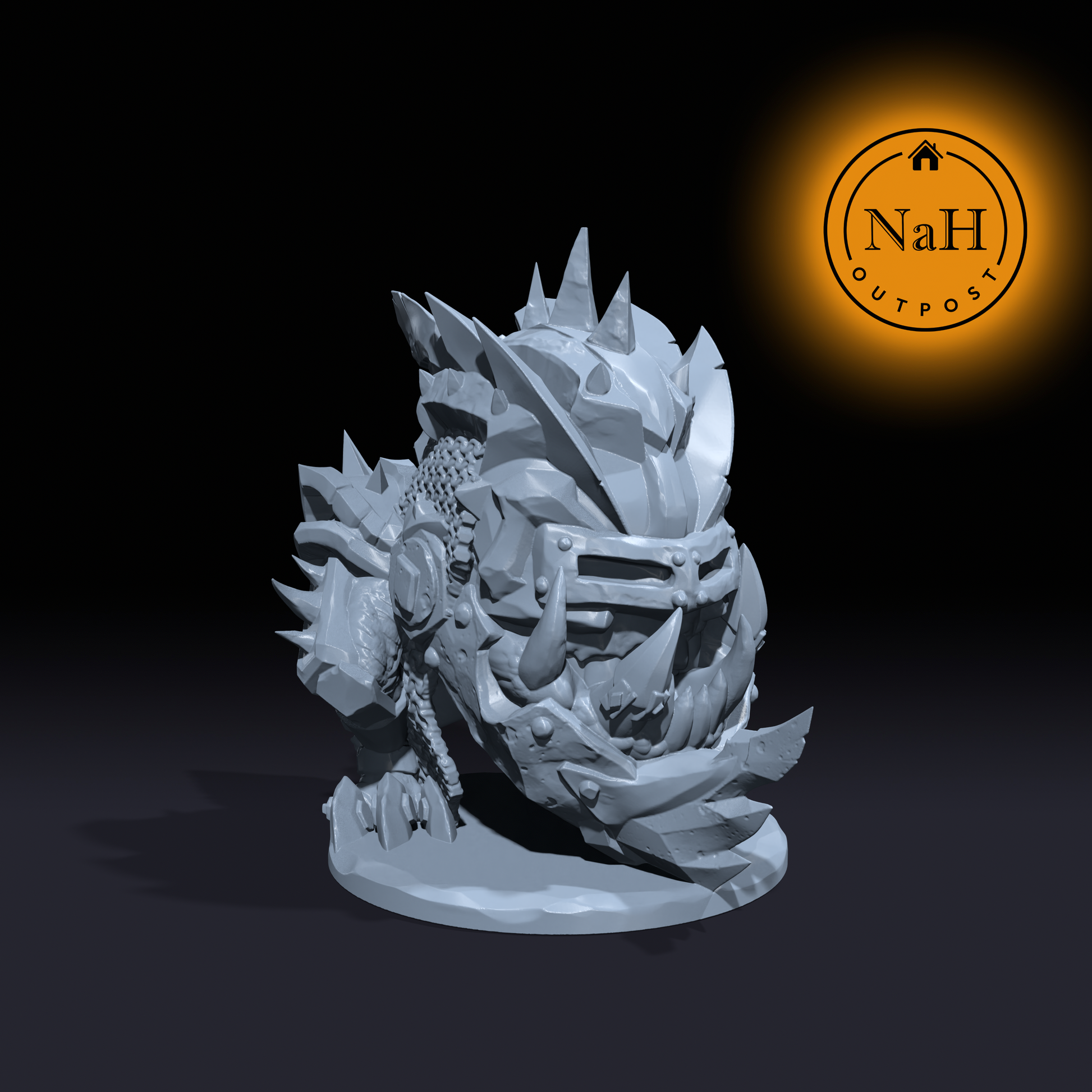 Boltfang, the Ironclad | Armored Goblin Hound | Miniature for Tabletop games like D&D and War Gaming