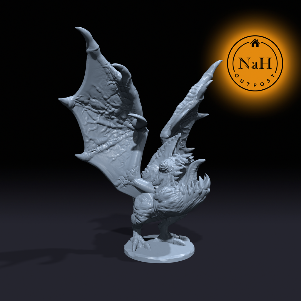 Stormsnarl, the Sky Goblin Prowler | Flying Goblin Hound Miniature for Tabletop games like D&D and War Gaming