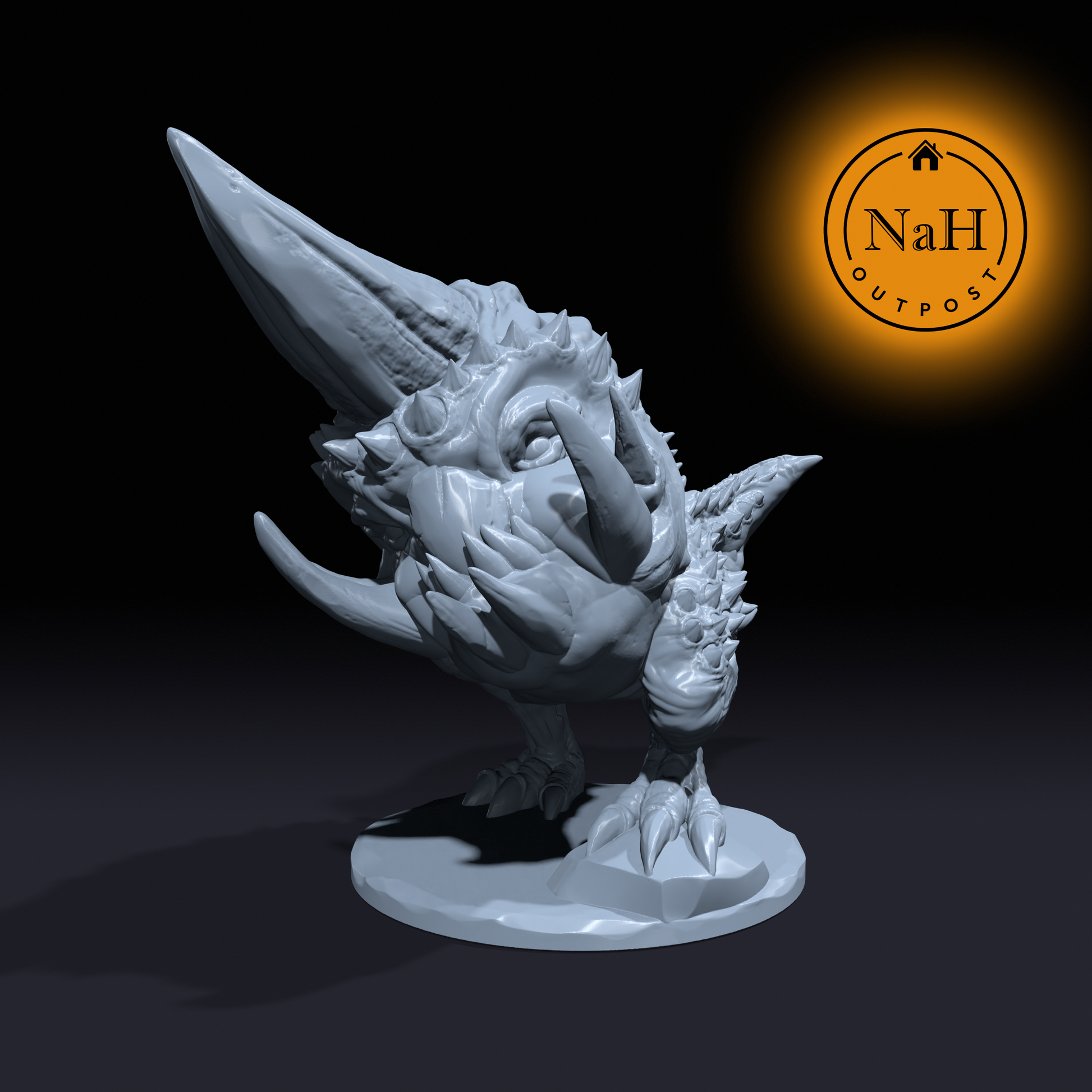 Hornfang, the Horned Goblin Hound | Miniature for Tabletop games like D&D and War Gaming