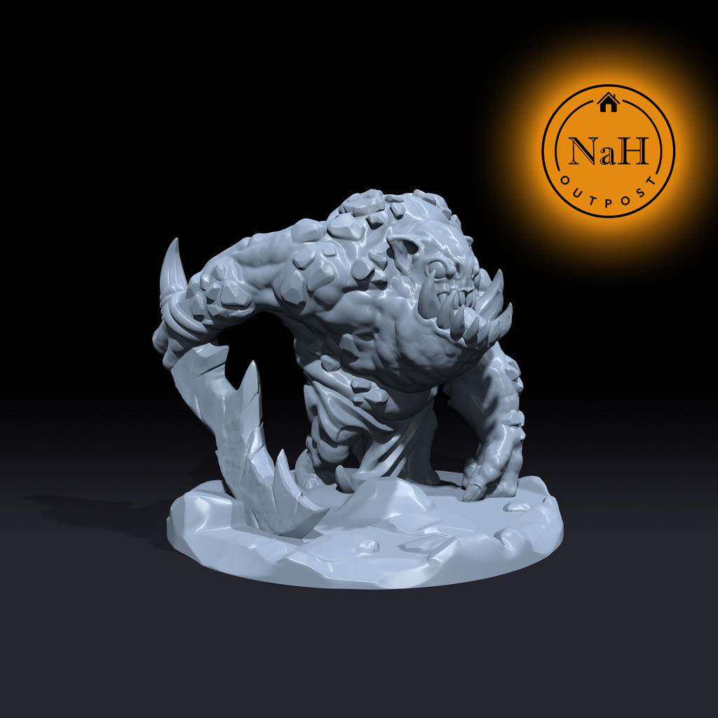 Grotuk, the Trollkin Brute | Goblin Cave Troll | Goblinoid Miniature for Tabletop games like D&D 5e and TTRPG  War Gaming