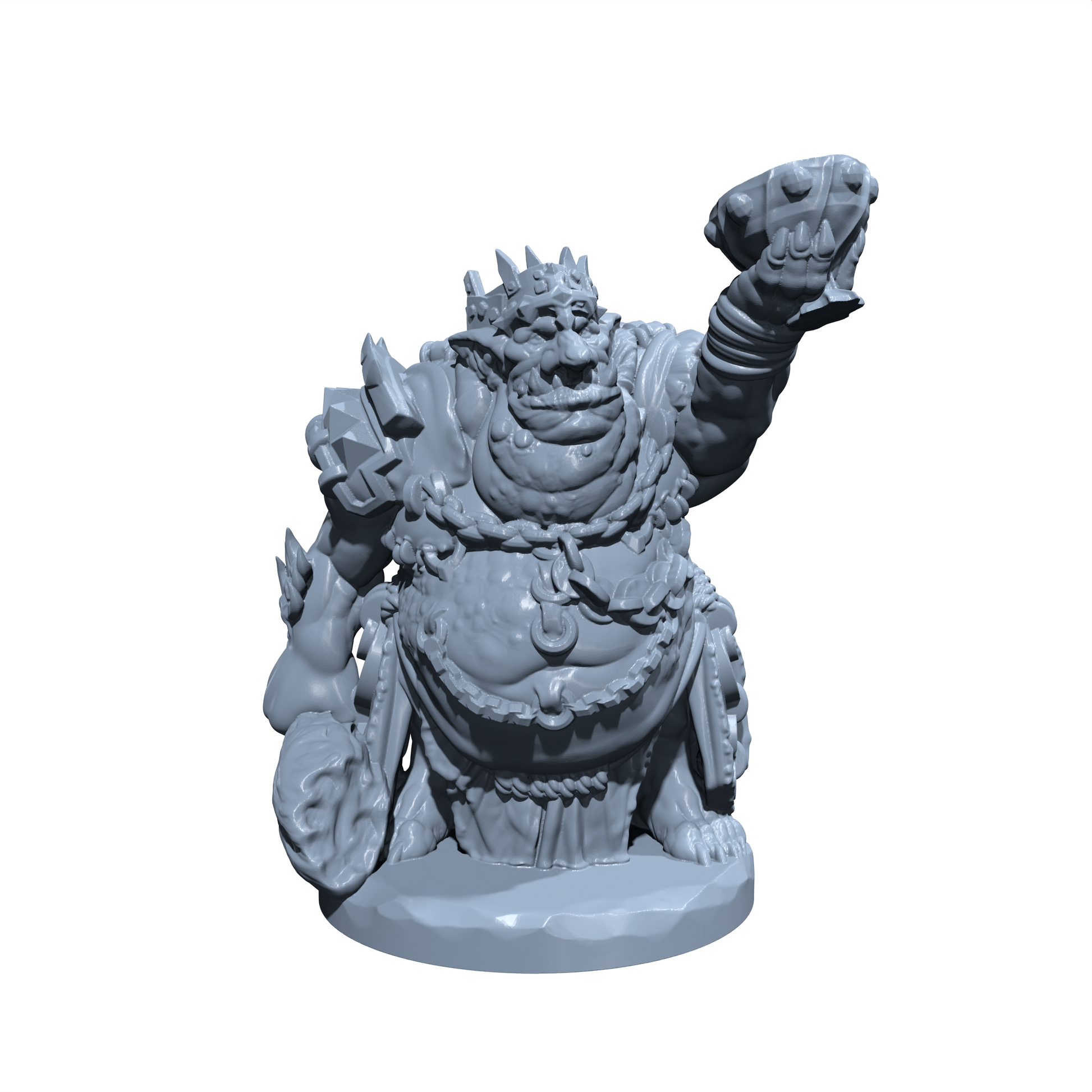 Goldfang, the Goblin King | Goblin Miniature for Tabletop games like D&D and War Gaming