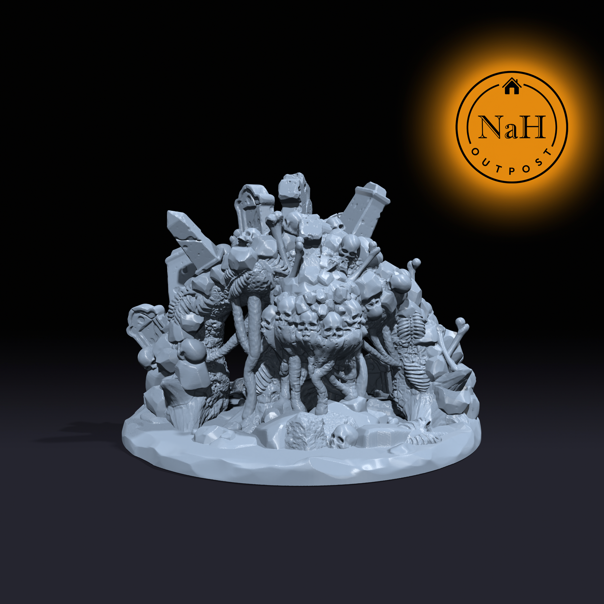 Morgrave, the Crypt Sentience | Graveyard Golem | Graveyard Elemental | Miniature for Tabletop games like D&D and War Gaming