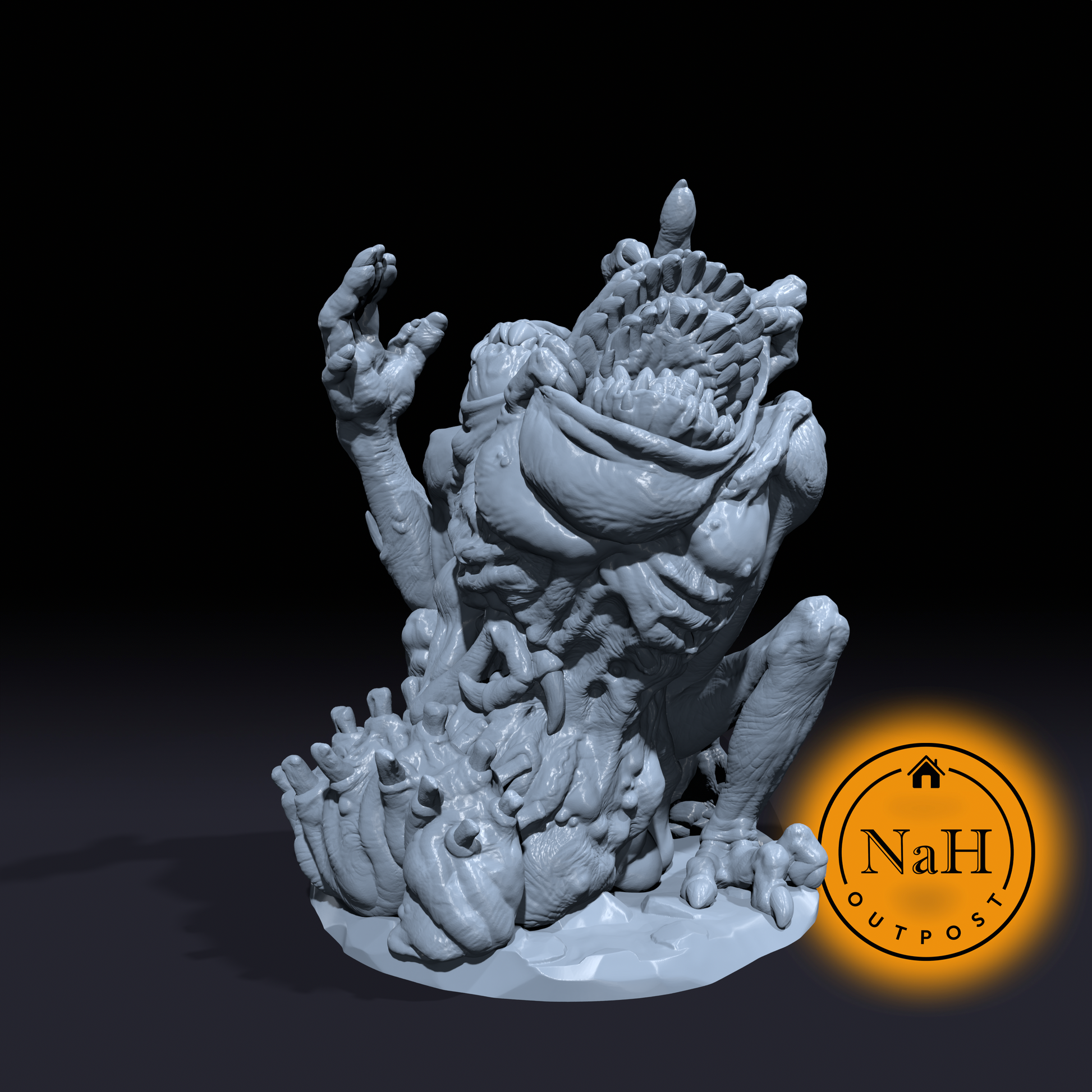 Fleshdread, the Pulsing Abomination | Akursed Flesh Miniature for Tabletop games like D&D and War Gaming