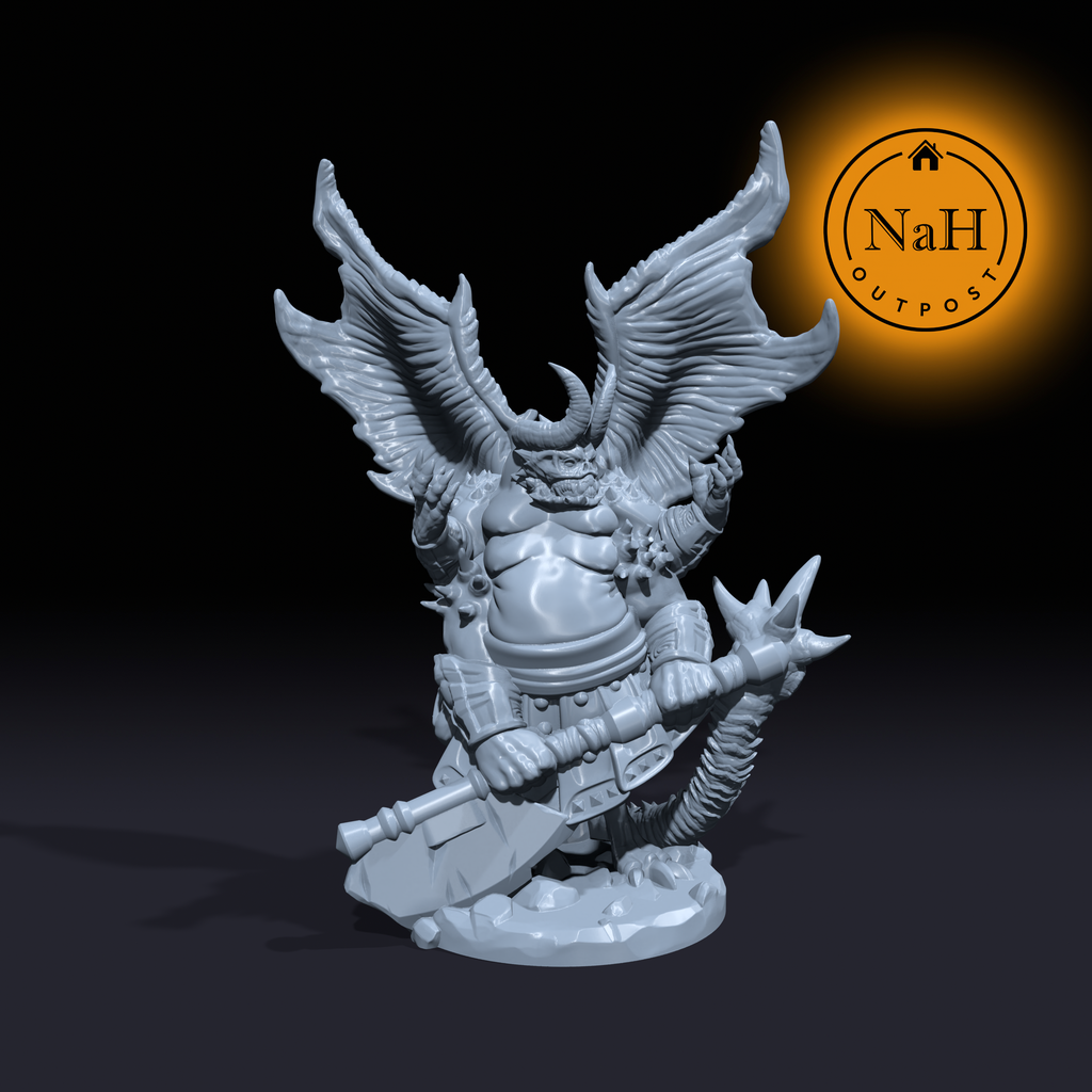 Razorwing | Nycaloth | Green Fiend Miniature for Tabletop games like D&D and War Gaming