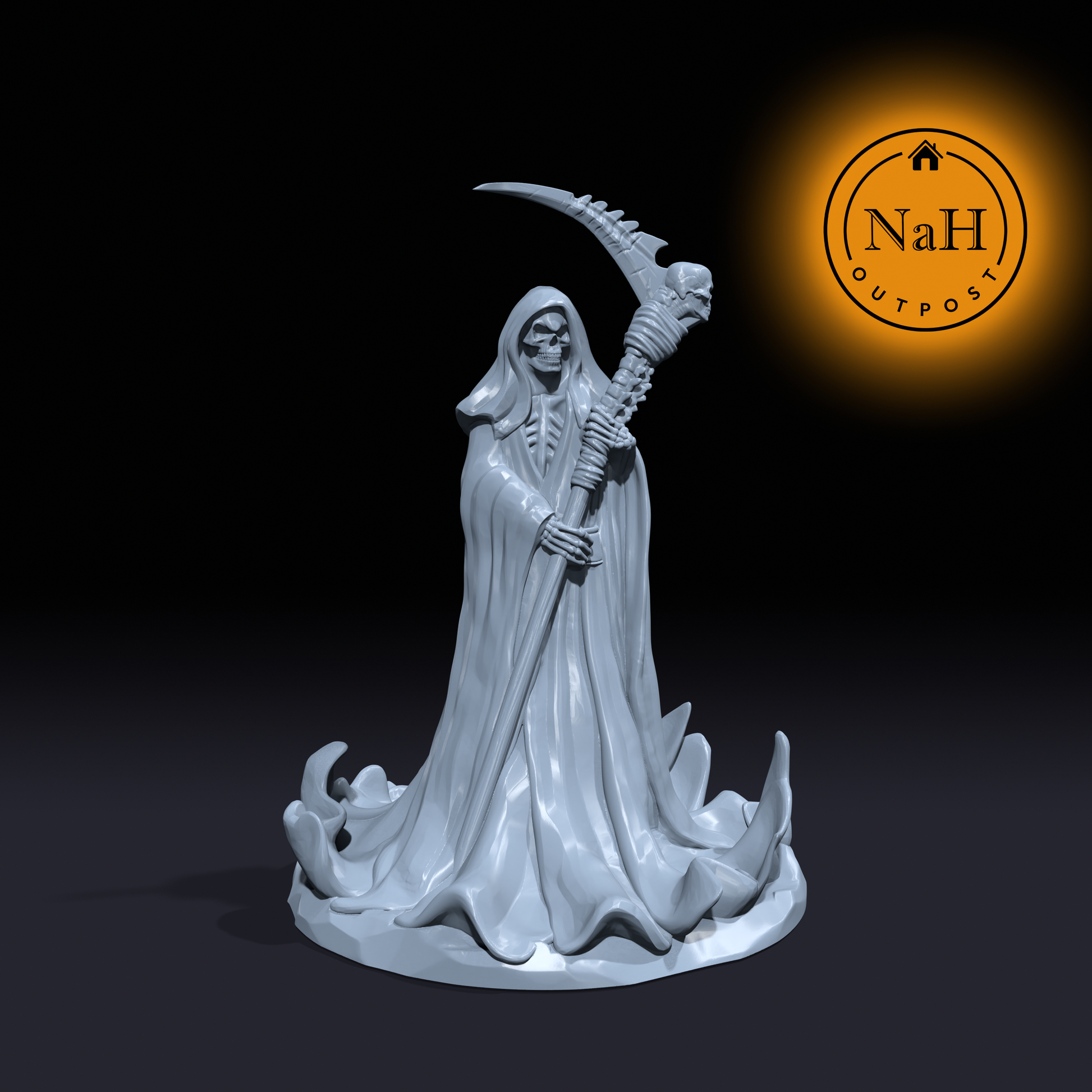 Nightreaper, the Dark Messenger | Grim Reaper | Death | Undead Miniature for Tabletop games like D&D and War Gaming