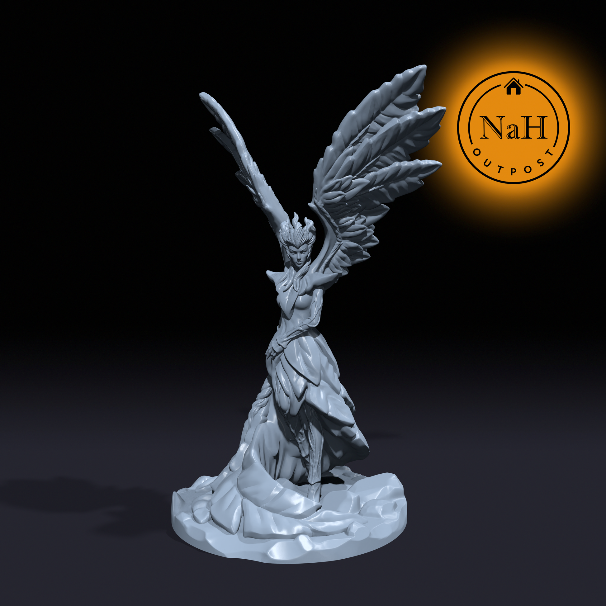 Terra Seraph, Guardian Angel Of Earth | Angel of Beauty miniature for Tabletop games like D&D and War Gaming