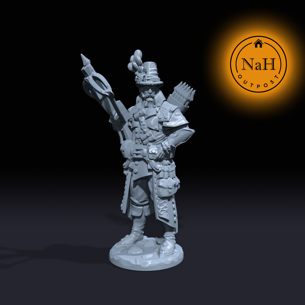 Hansel the Dreadshot | Human Hunter Ranger Miniature for Tabletop games like D&D and War Gaming