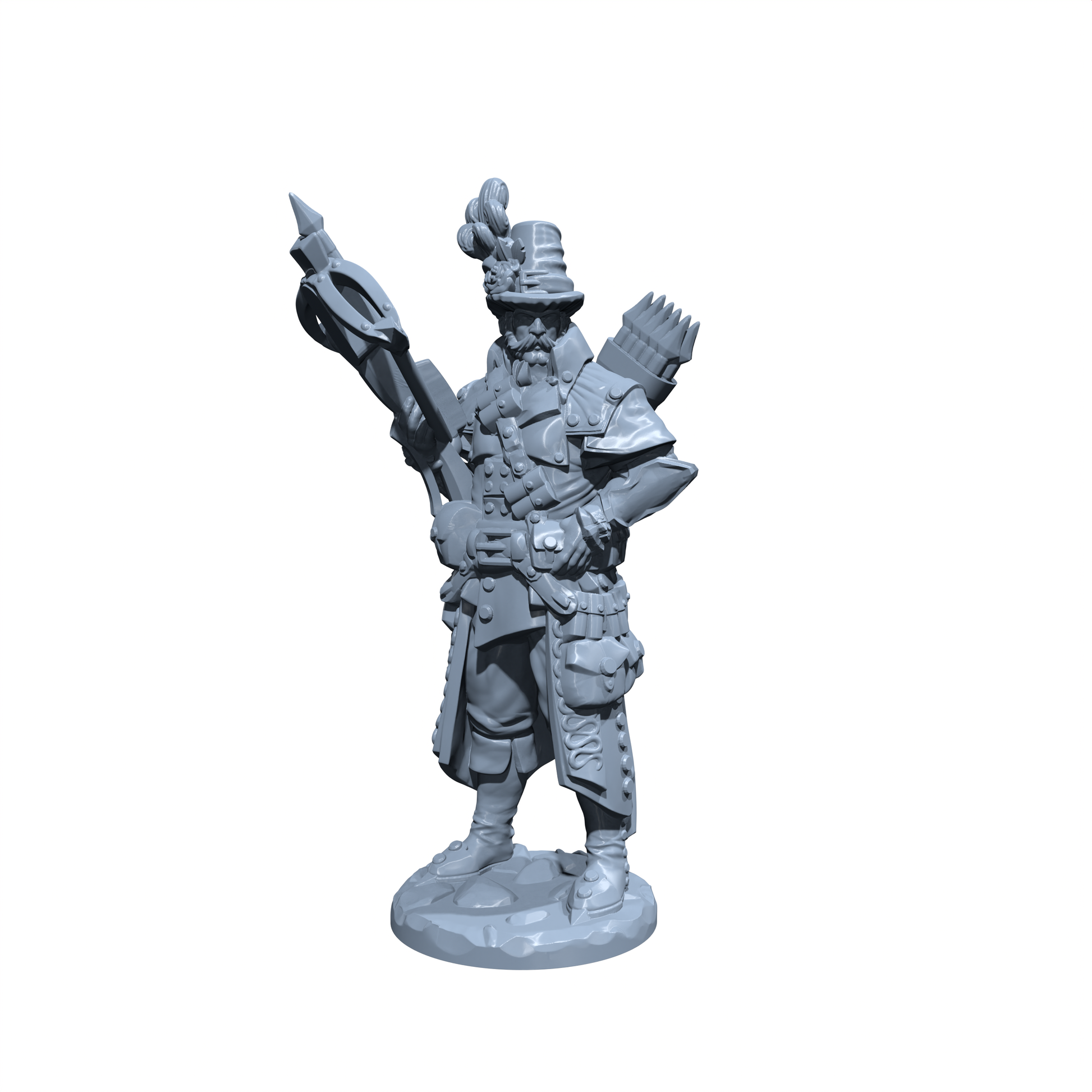 Hansel the Dreadshot | Human Hunter Ranger Miniature for Tabletop games like D&D and War Gaming