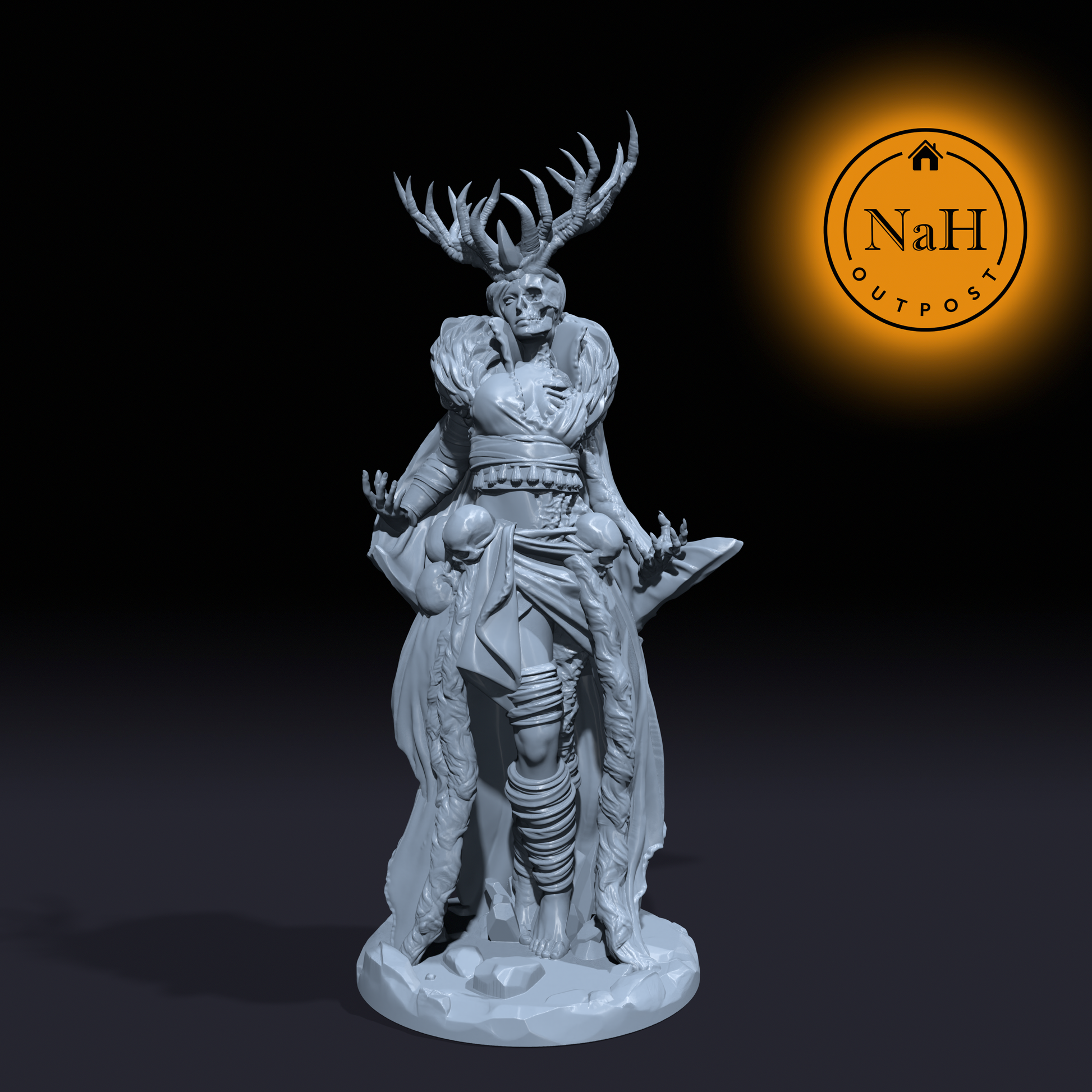 Virelai, the Duskwood Wight | Hel | Undead Archfey Miniature for Tabletop games like D&D and War Gaming