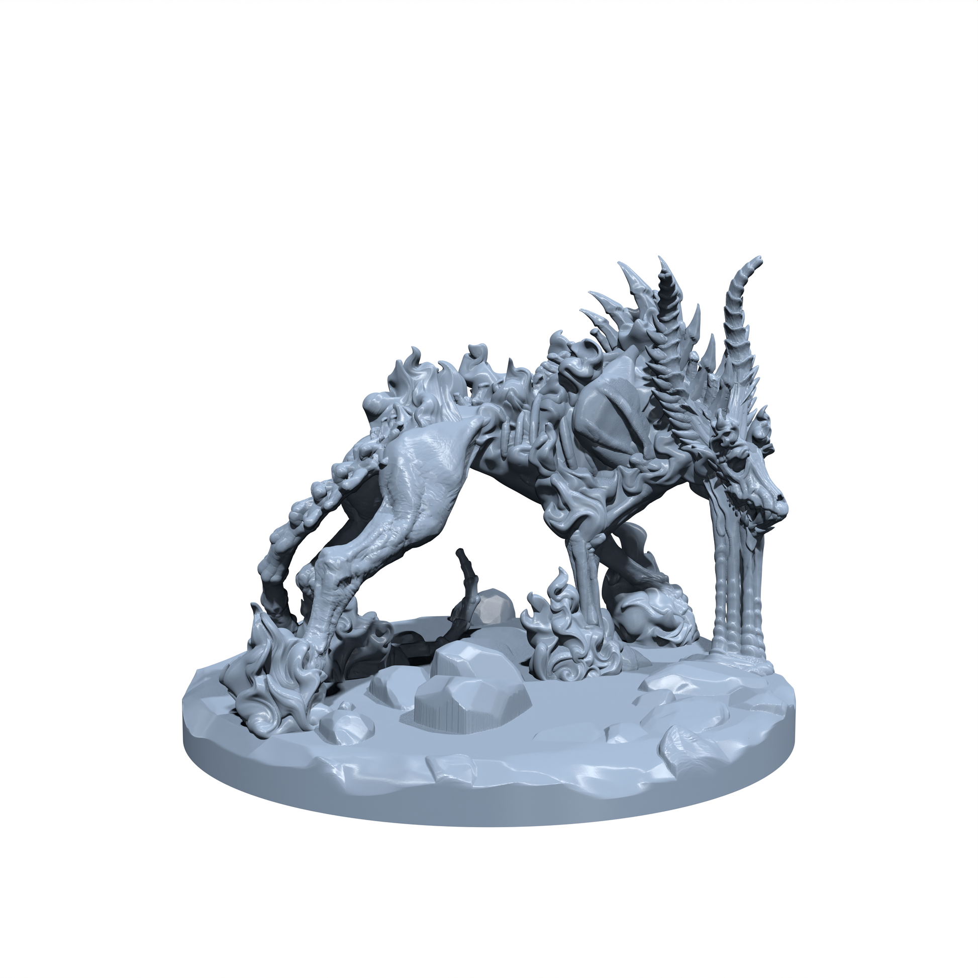 Fyren, the Infernal Guardian | Hellfire Hound | Hell Hound miniature for Tabletop games like D&D and War Gaming