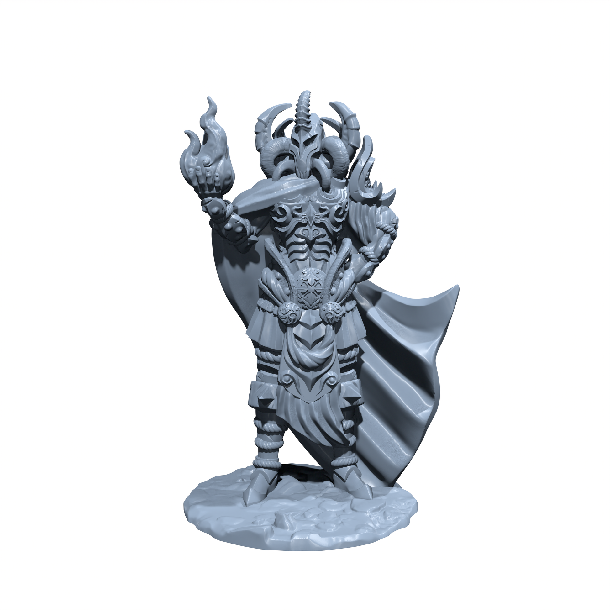 Valthor, the Flamebound | Hellfire Warlock | Fiend Archdevil Miniature for Tabletop games like D&D and War Gaming