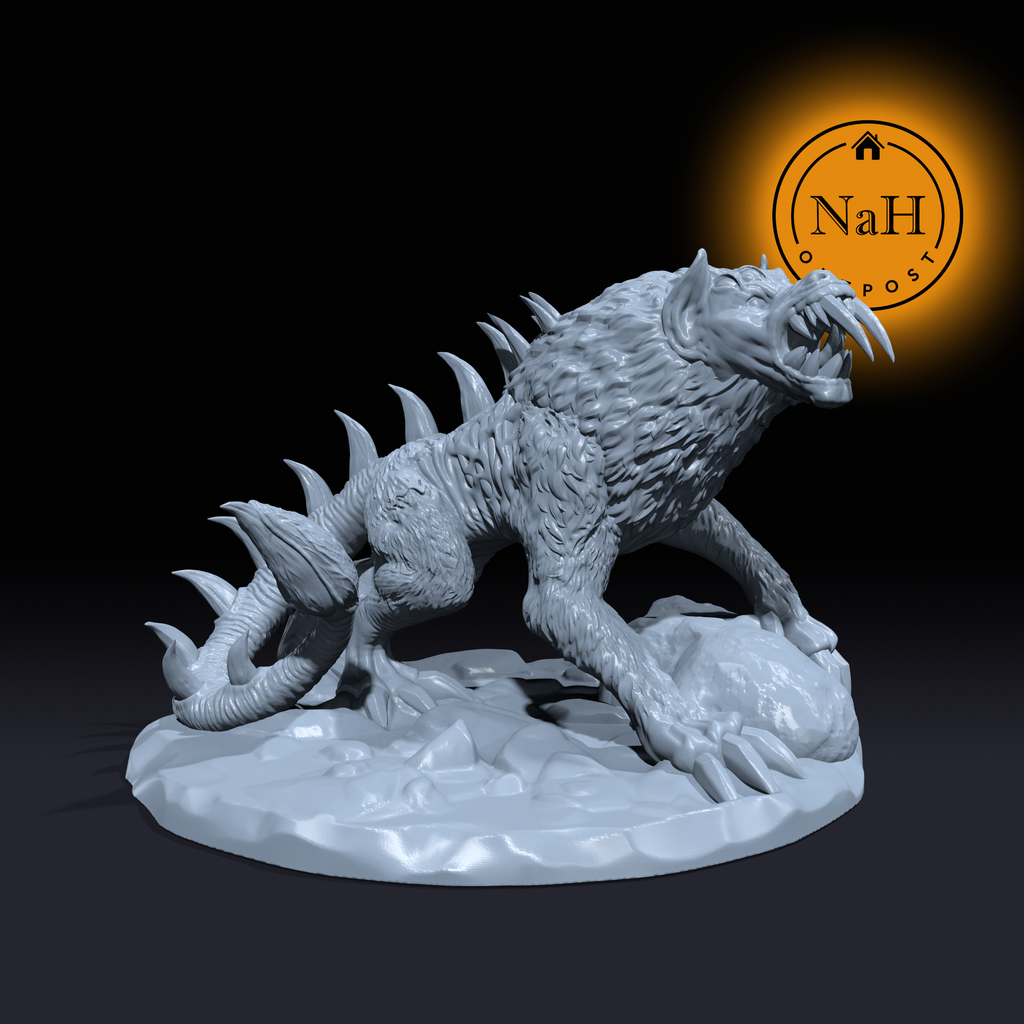 Thornclaw, the Shadow Vermin | Dire Rat | Hyenadaemon | Rat Round Miniature for Tabletop games like D&D 5e and TTRPG  War Gaming