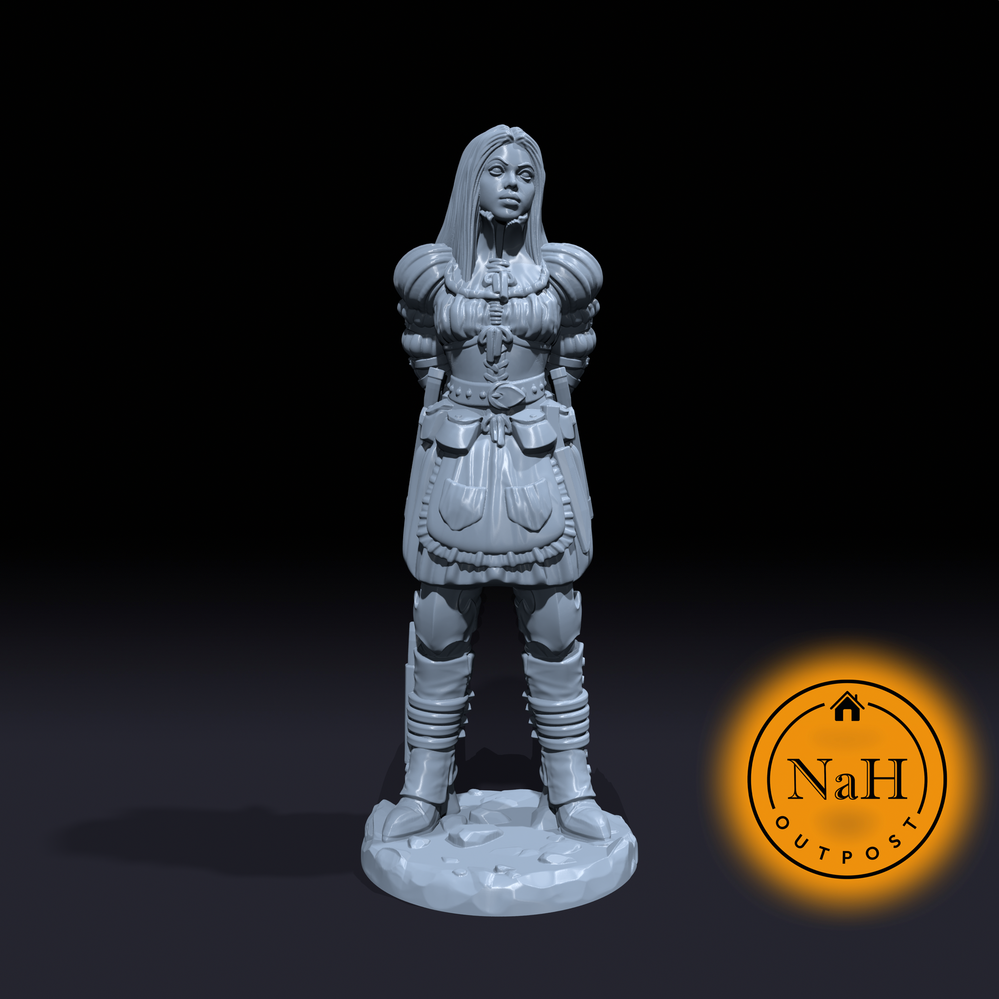 Female Human Rogue | Alice in Wonderland | Miniature for Tabletop games like D&D and War Gaming