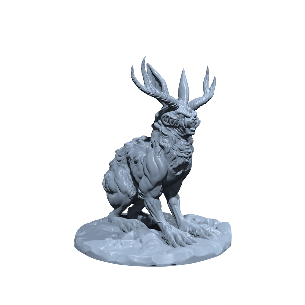 Aria, the Melodic Rabbit | Jackalope Miniature for Tabletop games like D&D and War Gaming