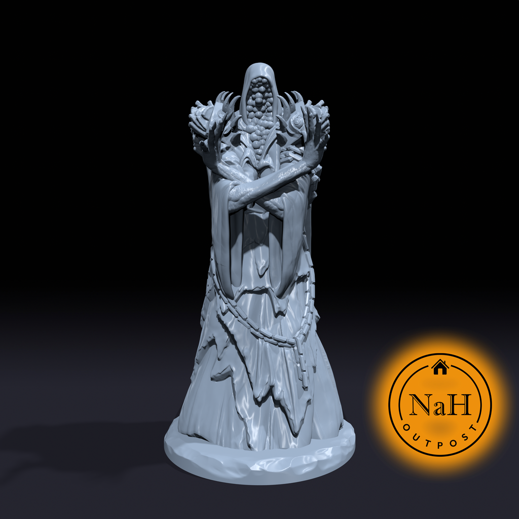 Nyzara, the Pale Prophet | All Seeing Seer | Eye Golem | The Pale Man Miniature for Tabletop games like D&D and War Gaming