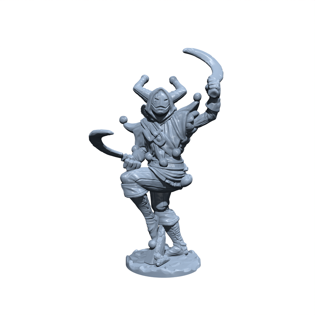 Merrick, the Dark Harlequin | Bogeyman | Jester | Miniature for Tabletop games like D&D and War Gaming