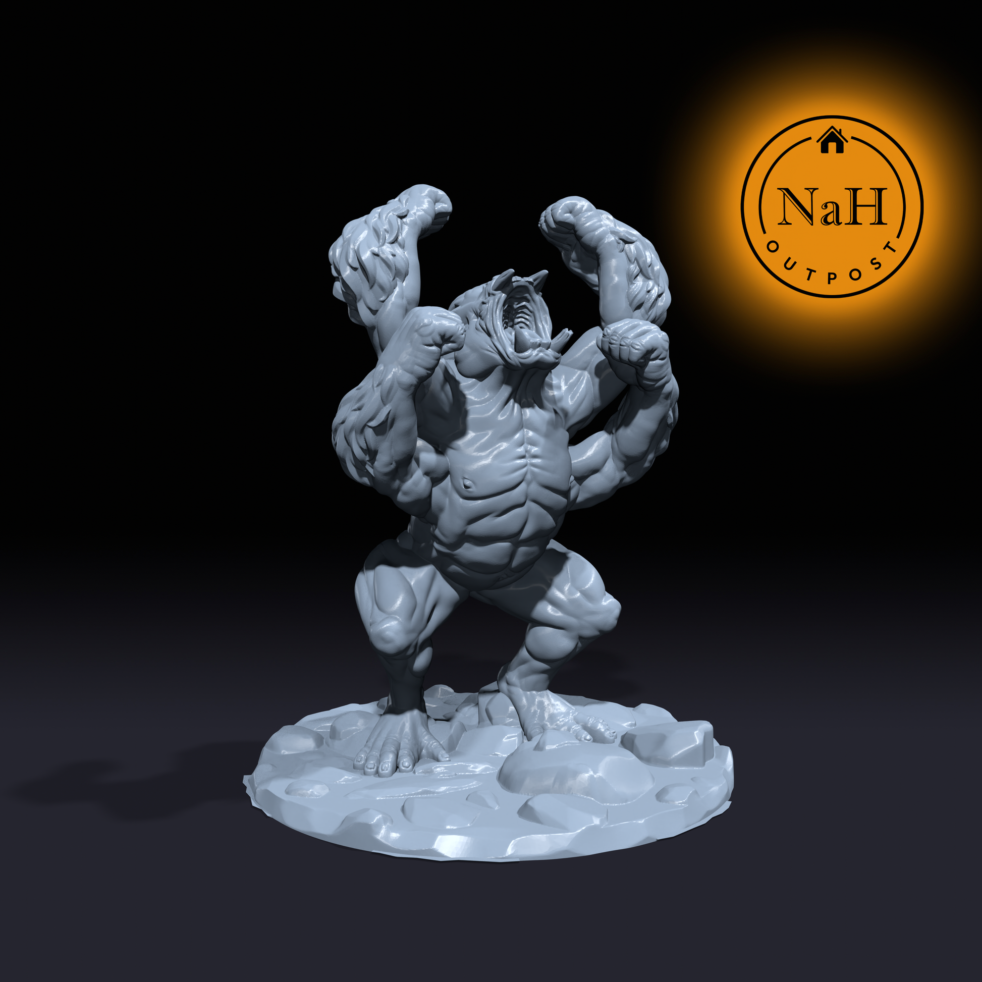 Ripmaw, Bane of the Jungle | Girallon | Killgor Miniature for Tabletop games like D&D and War Gaming