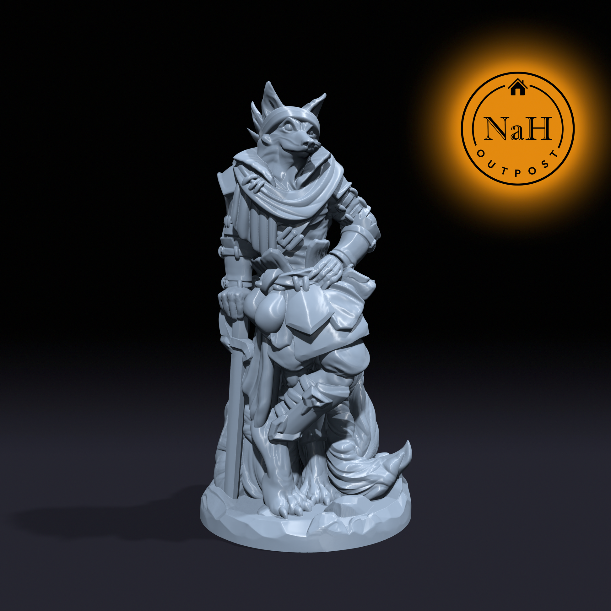 Kiko Whispershadow | Kitsune Miniature for Tabletop games like D&D and War Gaming