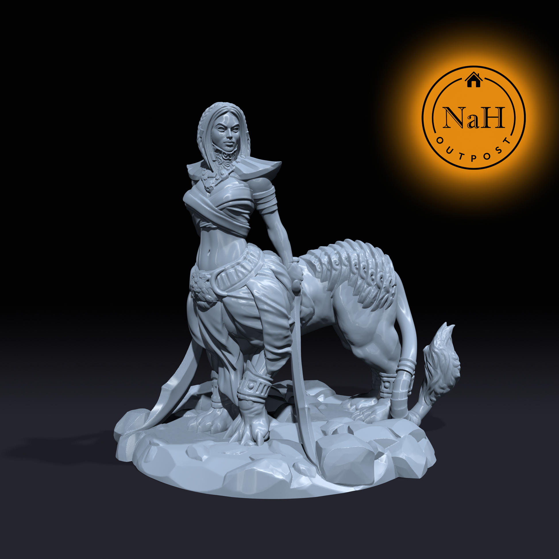 Opheila Coldblood | Lamia Miniature for Tabletop games like D&D and War Gaming
