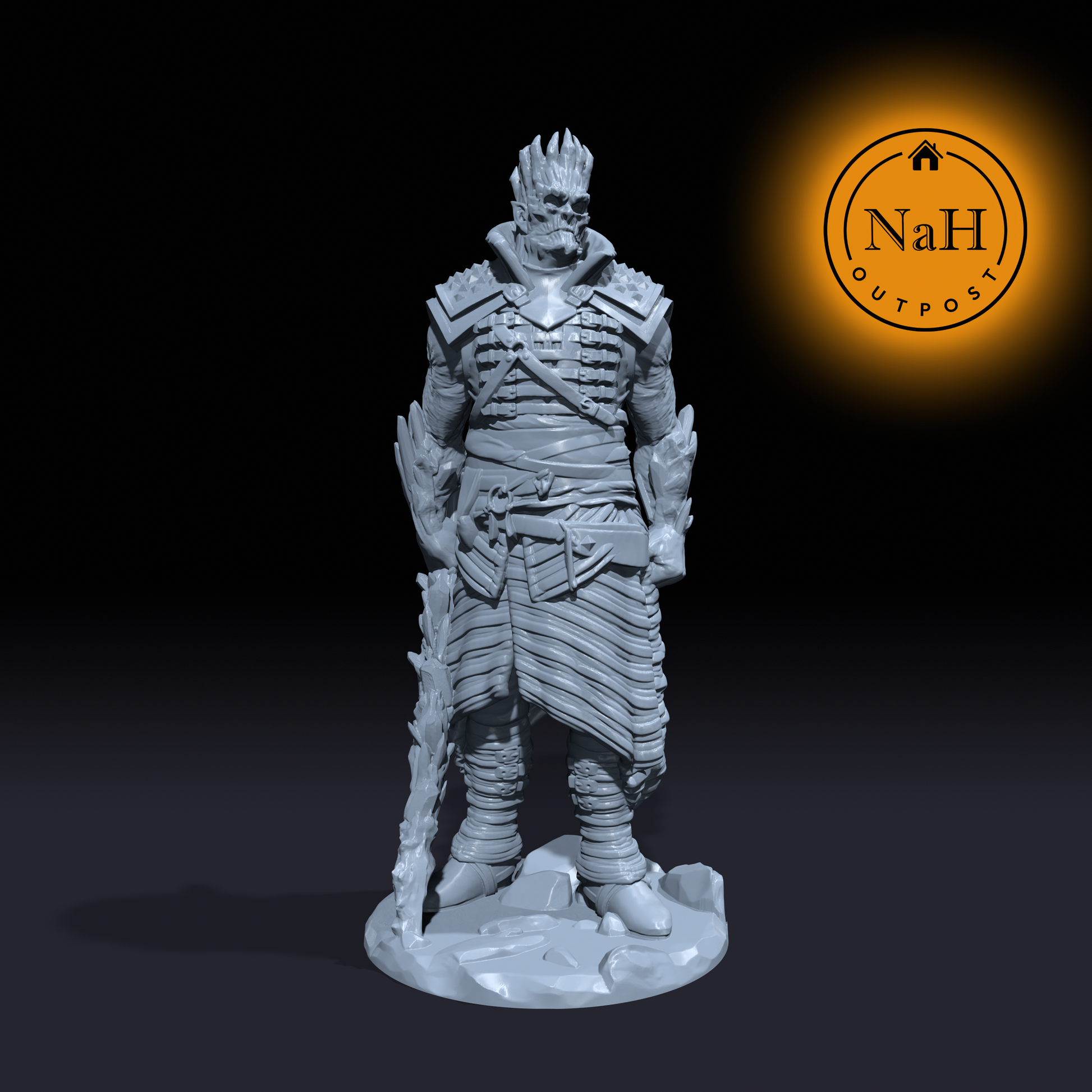 Grimfrost, Sovereign of the Unending Night | Night King | Lich King | Miniature for Tabletop games like D&D and War Gaming