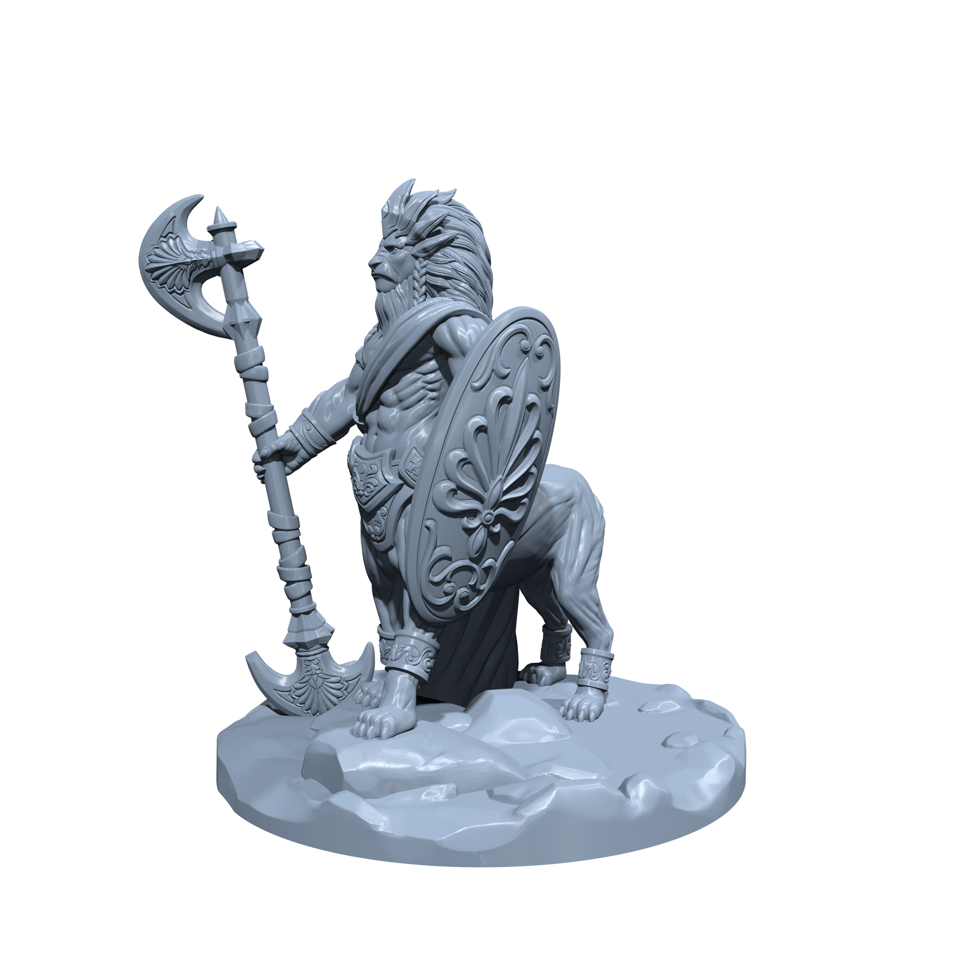 Manespike, Vanguard of the Pride | Liontaur Miniature for Tabletop games like D&D and War Gaming