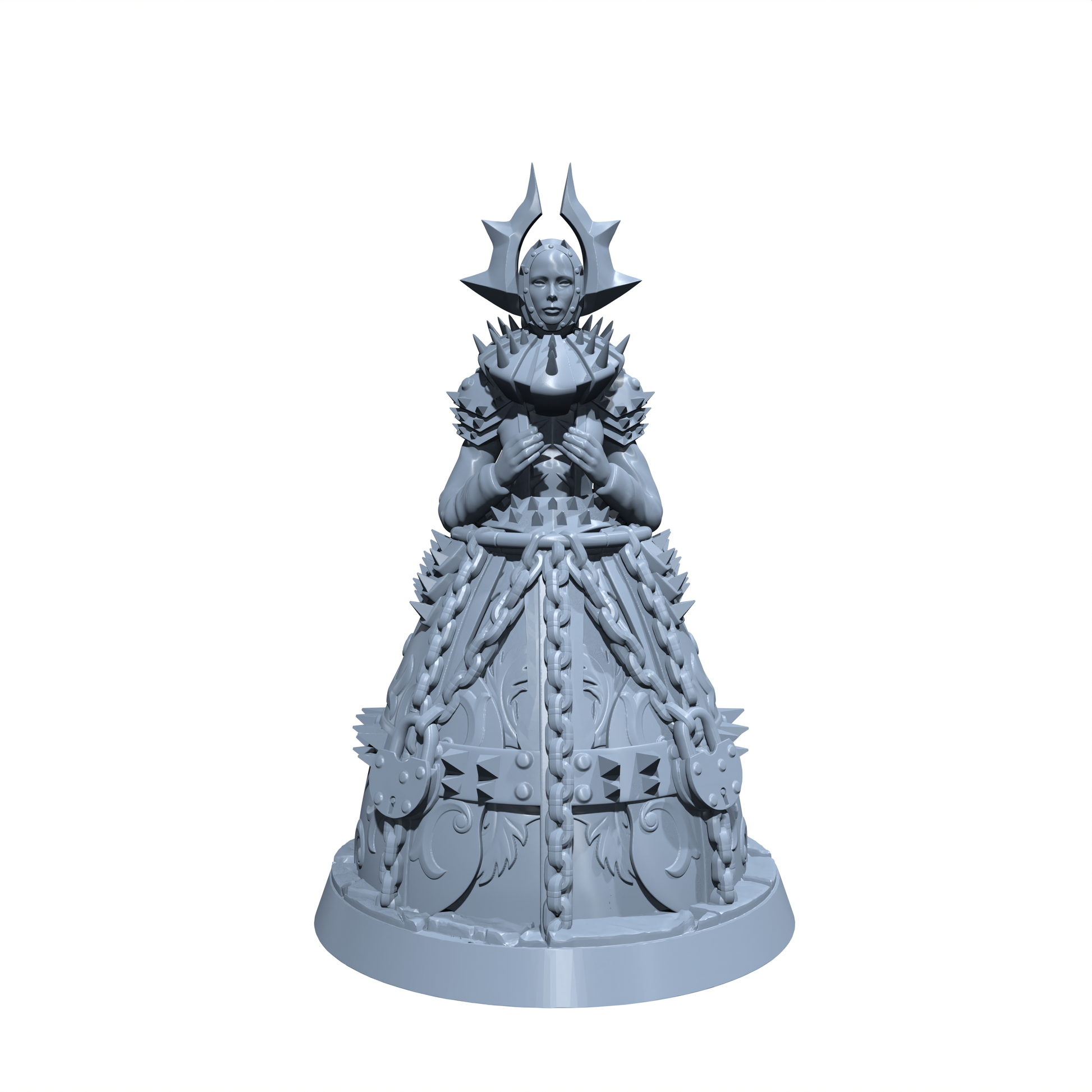 Rustwound, Unending Agony | Living Iron Suit Maiden | Female Battleborn Miniature for Tabletop games like D&D 5e and TTRPG War Gaming