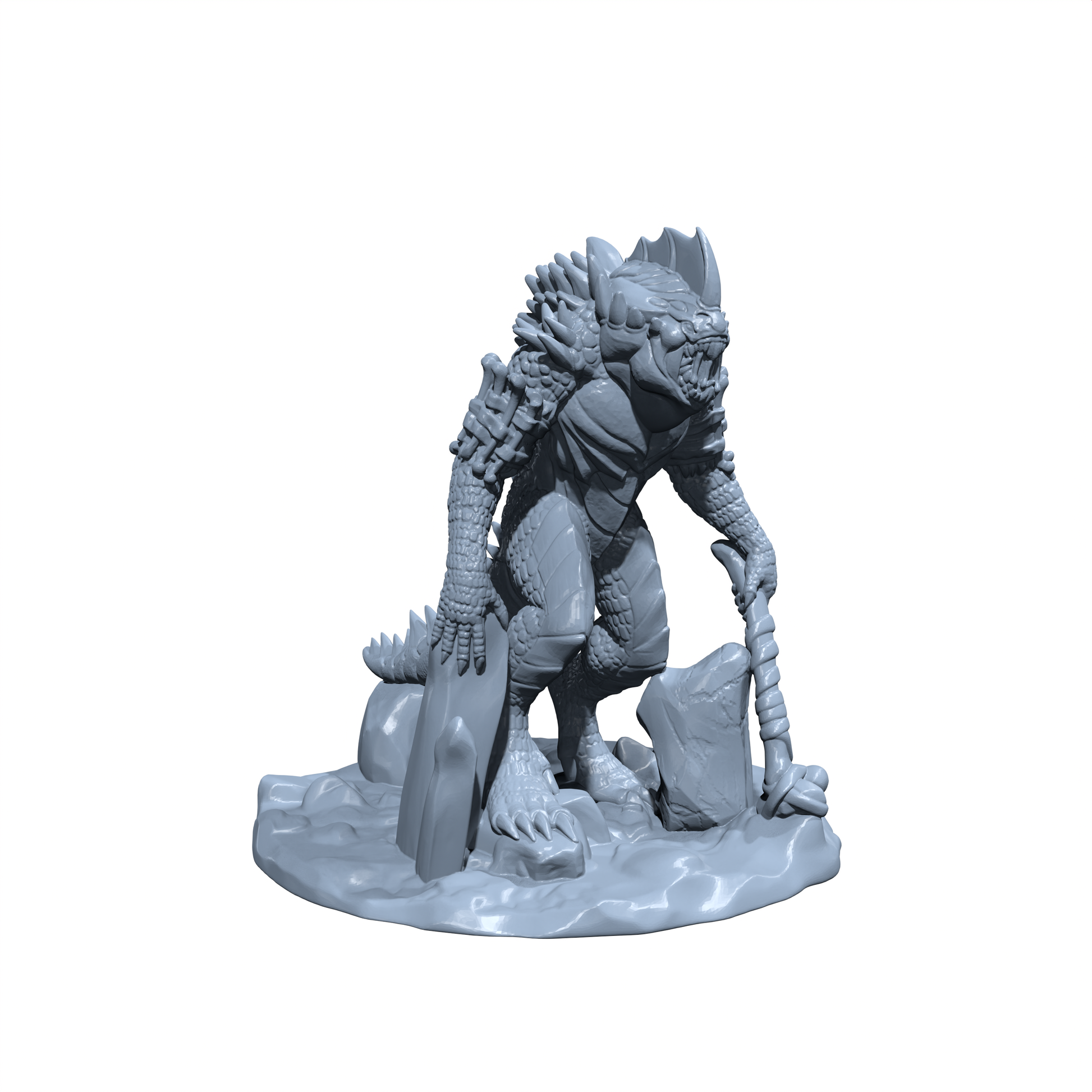 Scalebreaker | Dragonborn | Lizardfolk Brute | Miniature for Tabletop games like D&D and War Gaming