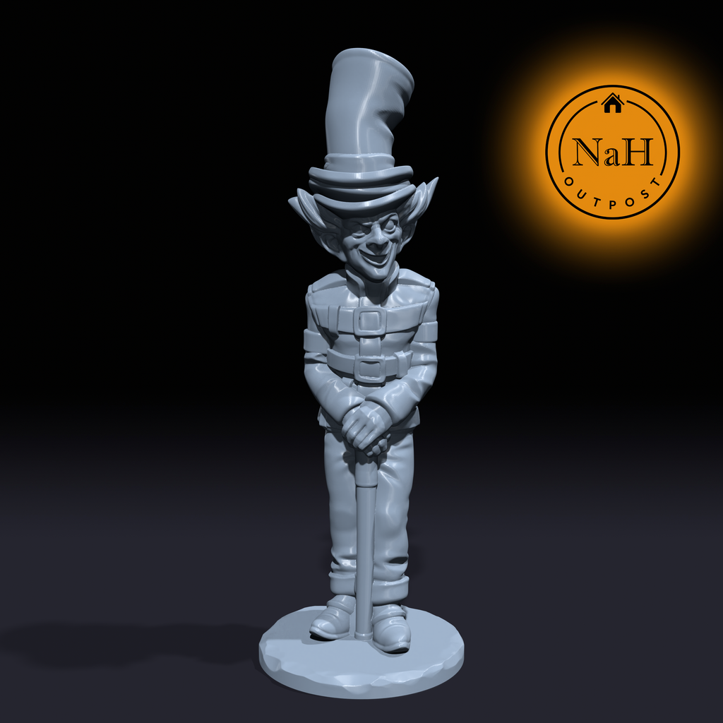 Hatterwit, Purveyor of Nonsense| Hatter Miniature for Tabletop games like D&D and War Gaming