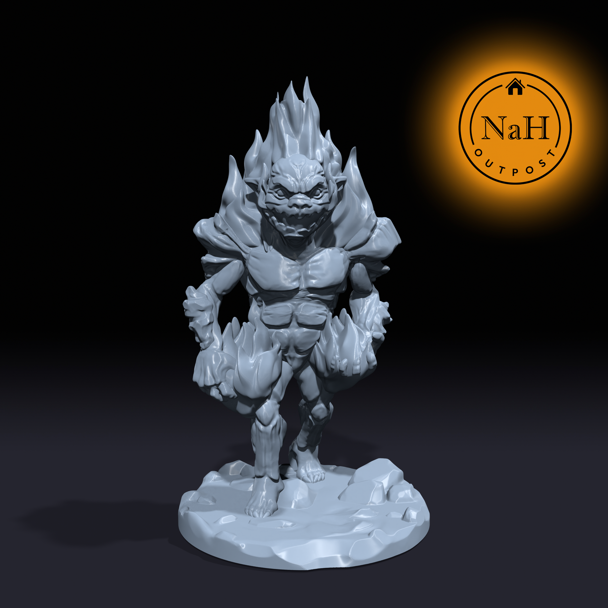 Cinderpop, Embodiment of Chaos | Magmin | Magnalier | Miniature for Tabletop games like D&D and War Gaming