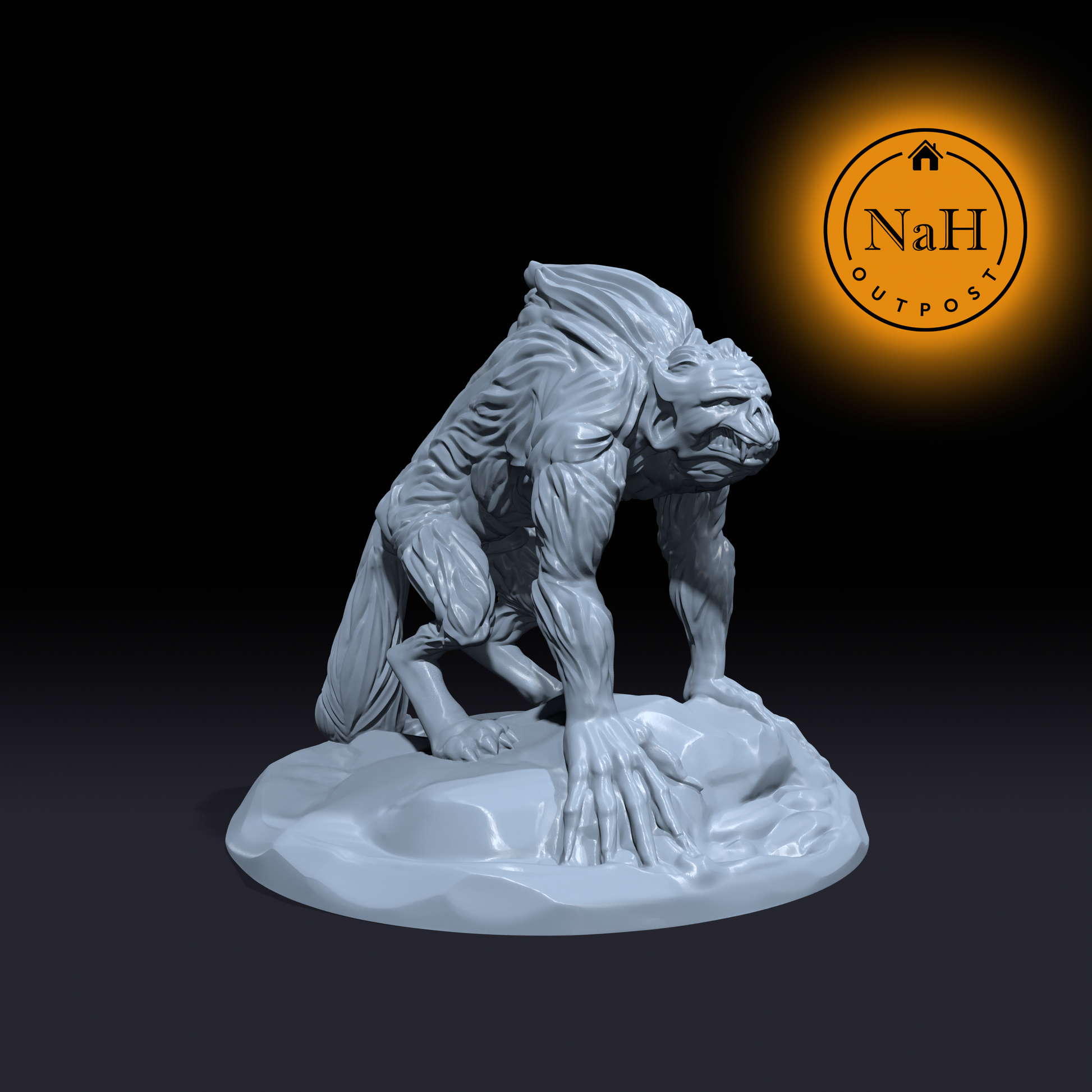 Bloodmoon Stalker | Werewolf | Man Wolf Miniature for Tabletop games like D&D and War Gaming
