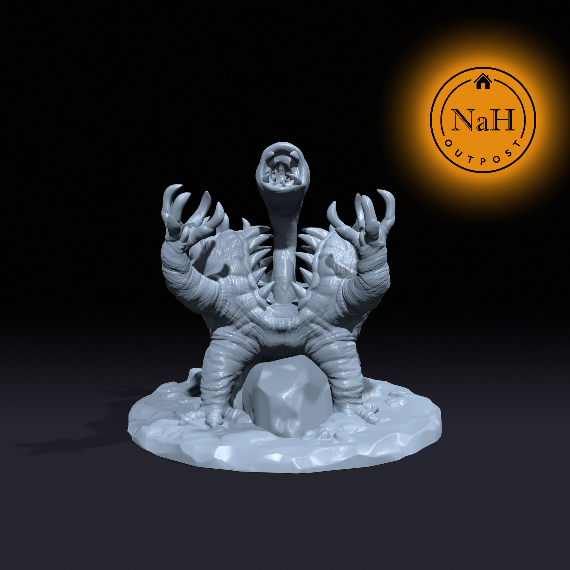 Gnashor, the Dread Maw | Maw Fiend Miniature for Tabletop games like D&D and War Gaming