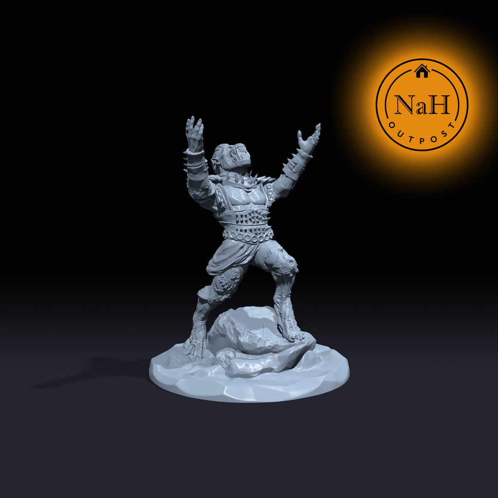 Bloodthirst, Slaughter Unbound | Maw Head Max | Gnoll Lord Miniature for Tabletop games like D&D and War Gaming