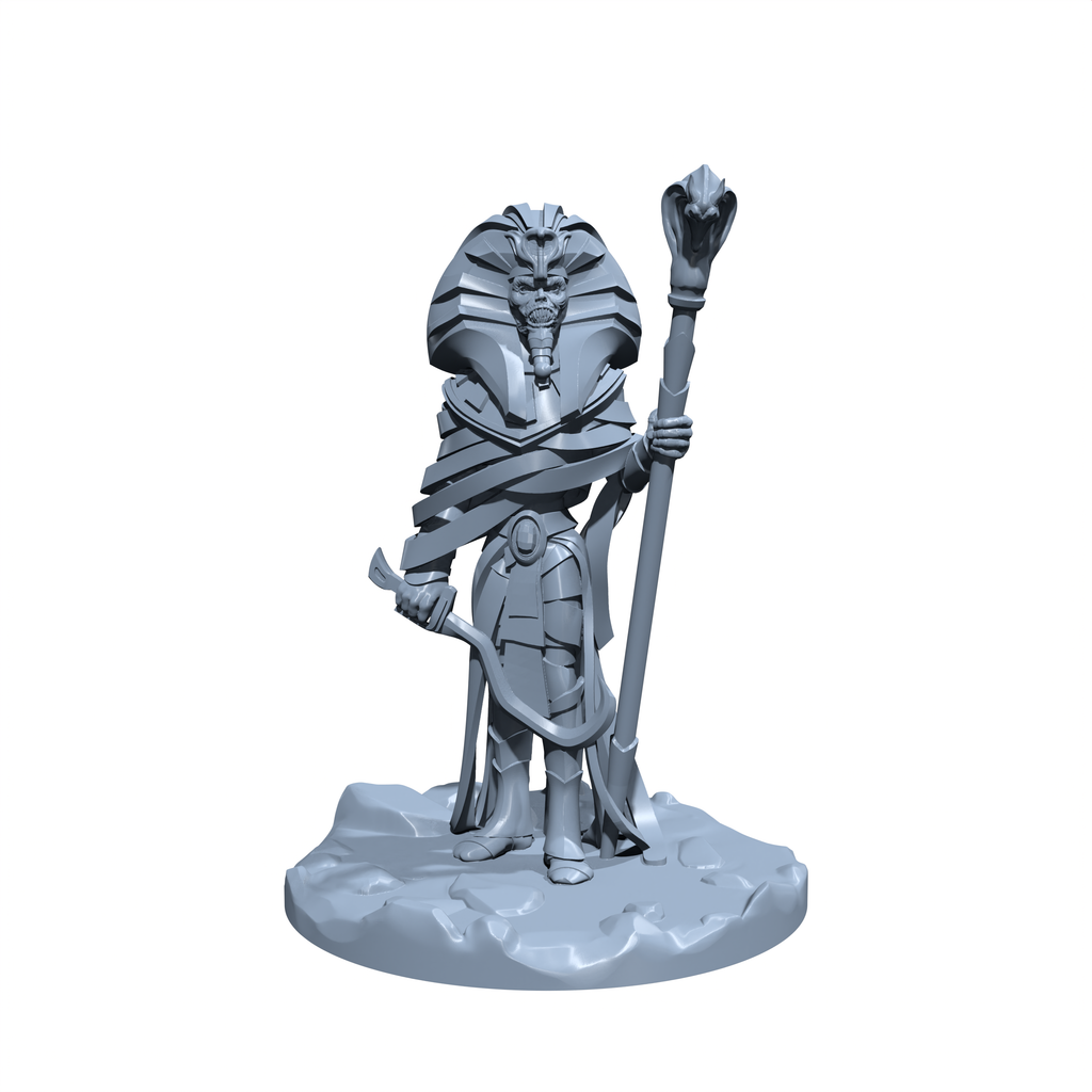 Sethos the Serpent King | Mummy Pharoh | Undead Miniature for Tabletop games like D&D and War Gaming