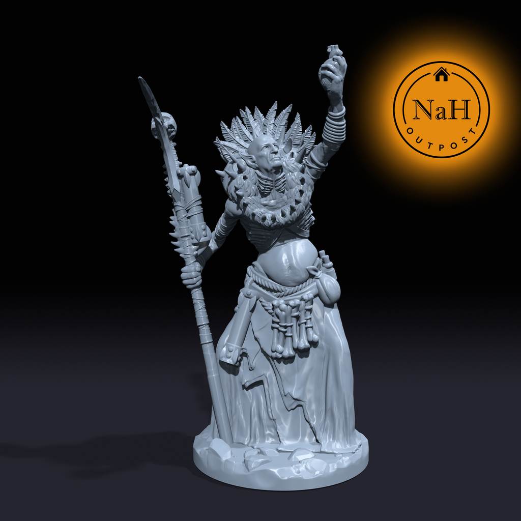 Totec, the Flayed One | Necro Shaman Miniature for Tabletop games like D&D and War Gaming