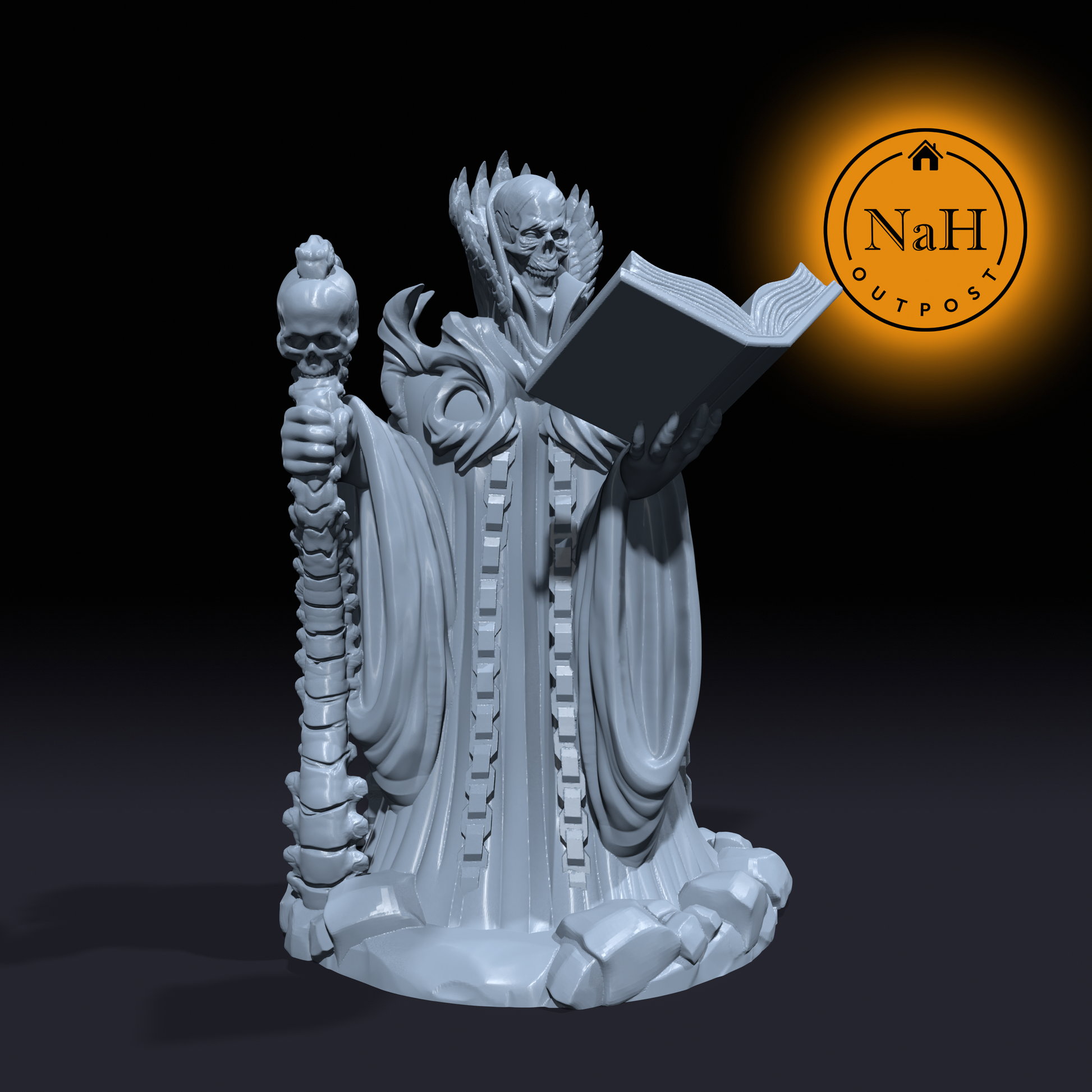 Xzalthar the Eternal | Lich | Necromancer | Undead  Miniature for Tabletop games like D&D and War Gaming