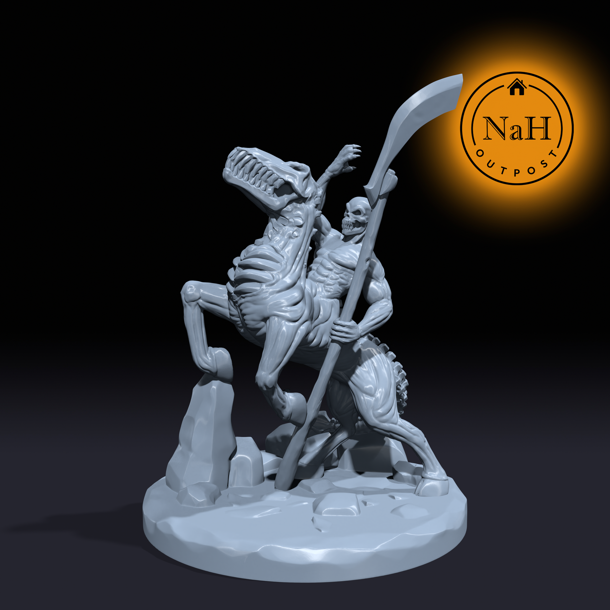 Wightshroud, the Nightmare Rider | Nuckelavee  Miniature for Tabletop games like D&D and War Gaming