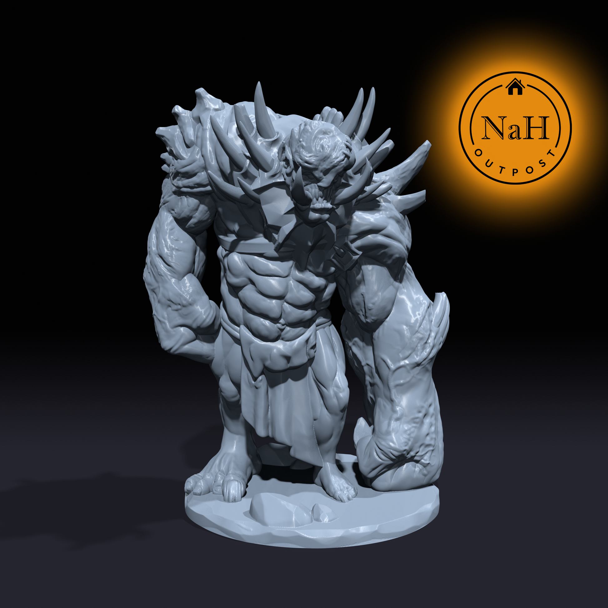 Morg, the Warped Champion | Orc Abomination Miniature for Tabletop games like D&D and War Gaming