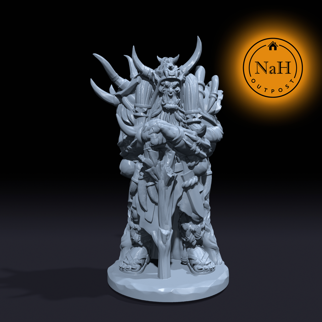 Grimskull, the Bone Prophet | Orc Elder Or Ogre Miniature for Tabletop games like D&D and War Gaming