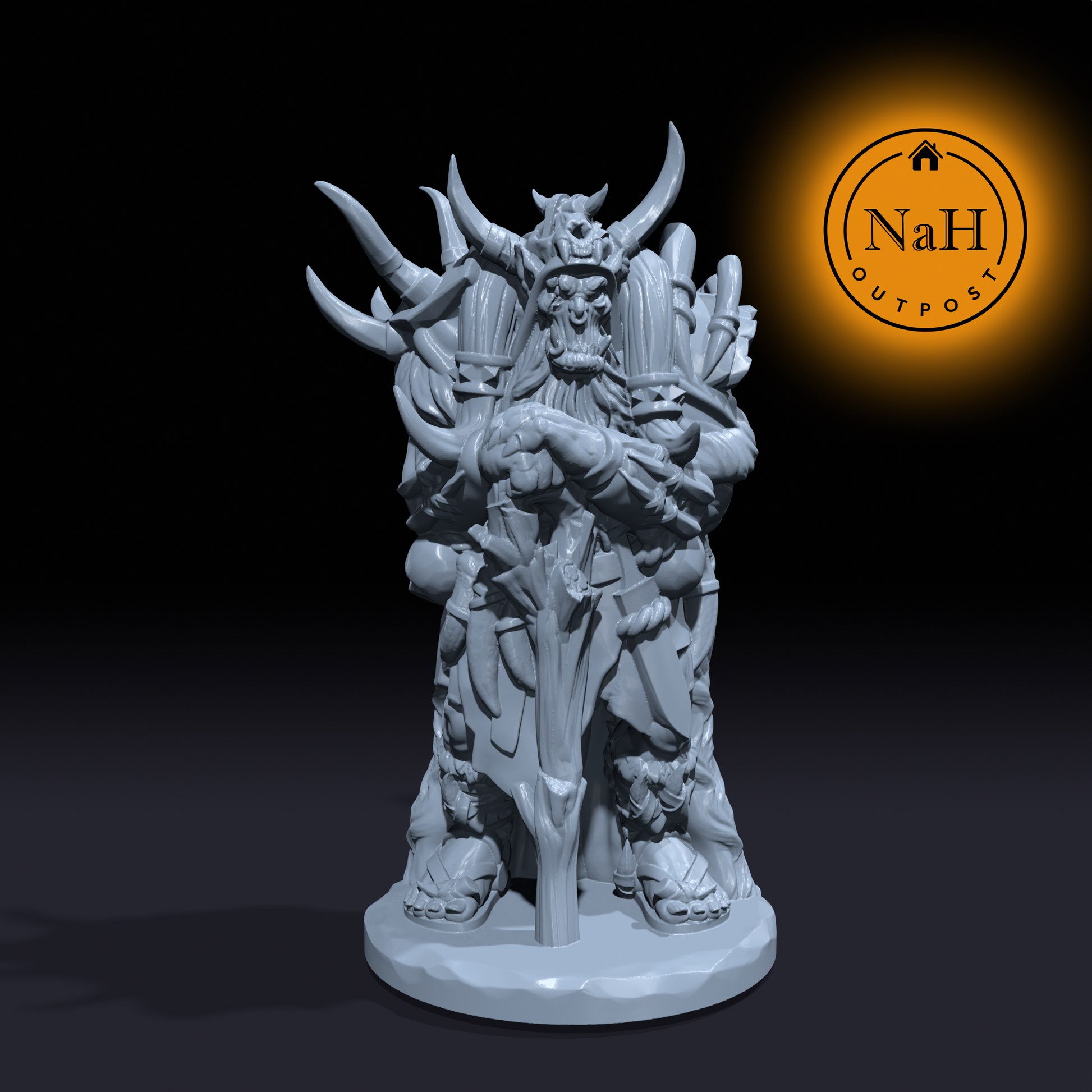 Grimskull, the Bone Prophet | Orc Elder Or Ogre Miniature for Tabletop games like D&D and War Gaming