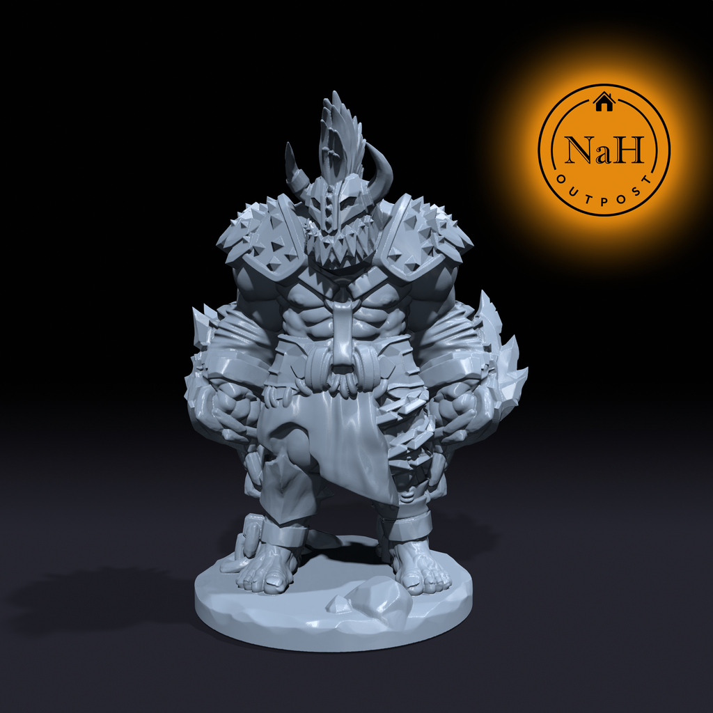 Kraz Ironfist | Orc Gladiator  or Ogre Miniature for Tabletop games like D&D and War Gaming