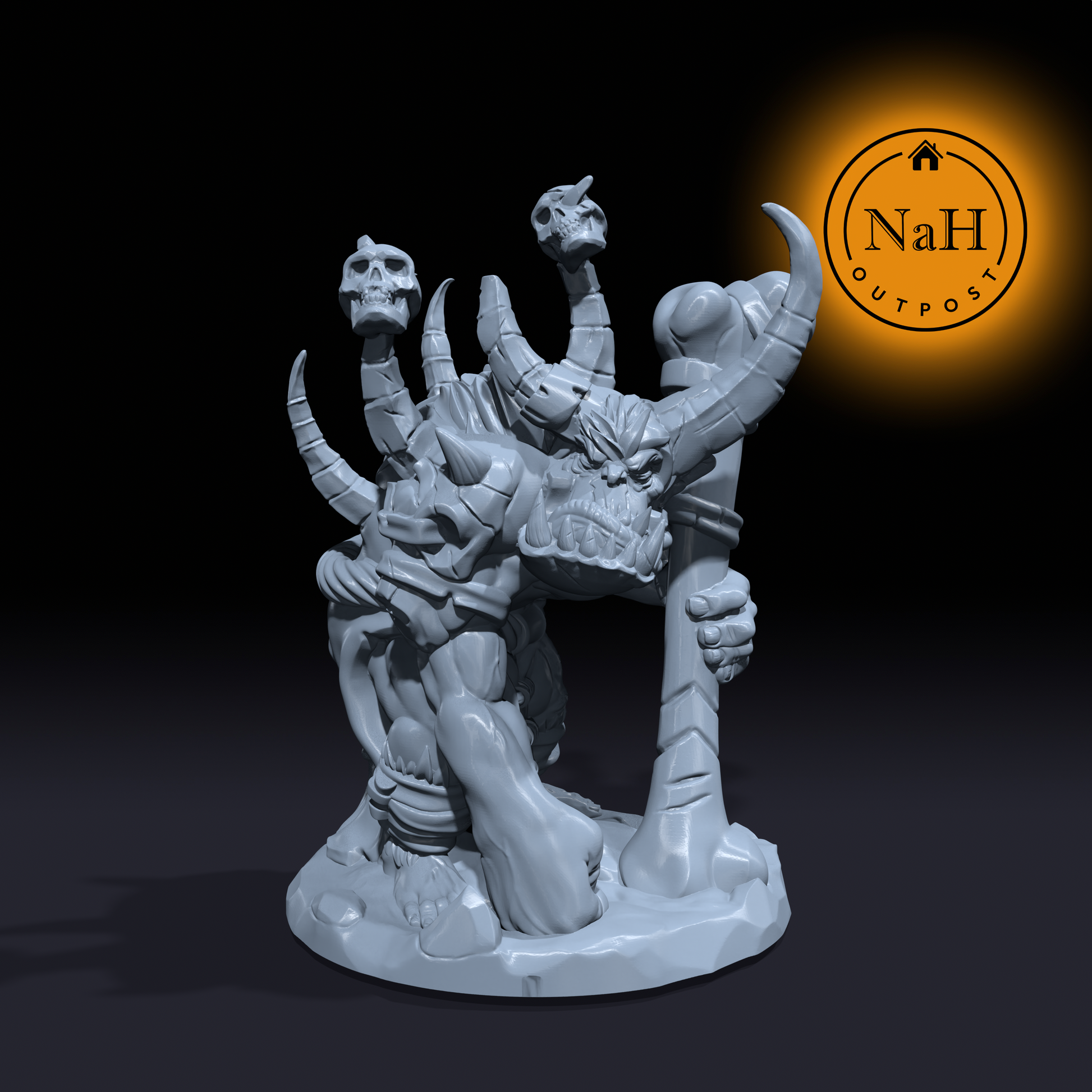 Snaz, the Blood Prophet | Orc Shaman | Orc Sorcerer Miniature for Tabletop games like D&D and War Gaming